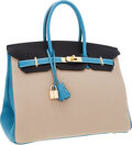 BIRKIN BLUE INDIGO 35CM - Bags Of Luxury