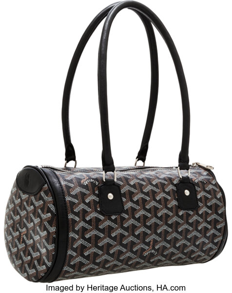 Goyard Limited Edition Jet Black Goyardine Canvas And