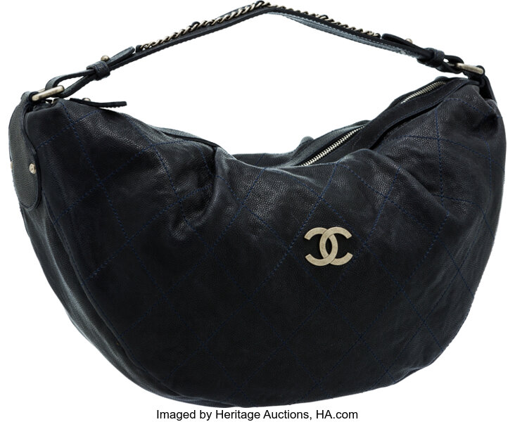 CHANEL Brown Caviar Leather Hobo Tote