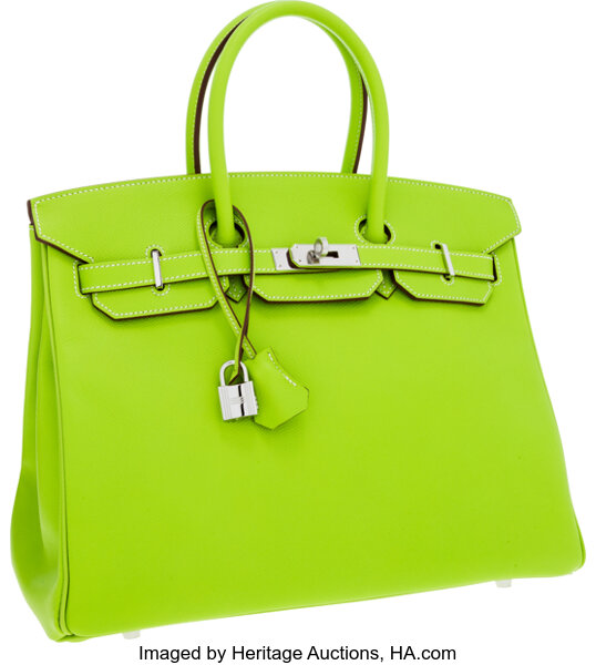 Hermes Birkin Handbag Vert Veronese Swift with Palladium Hardware 25 Green