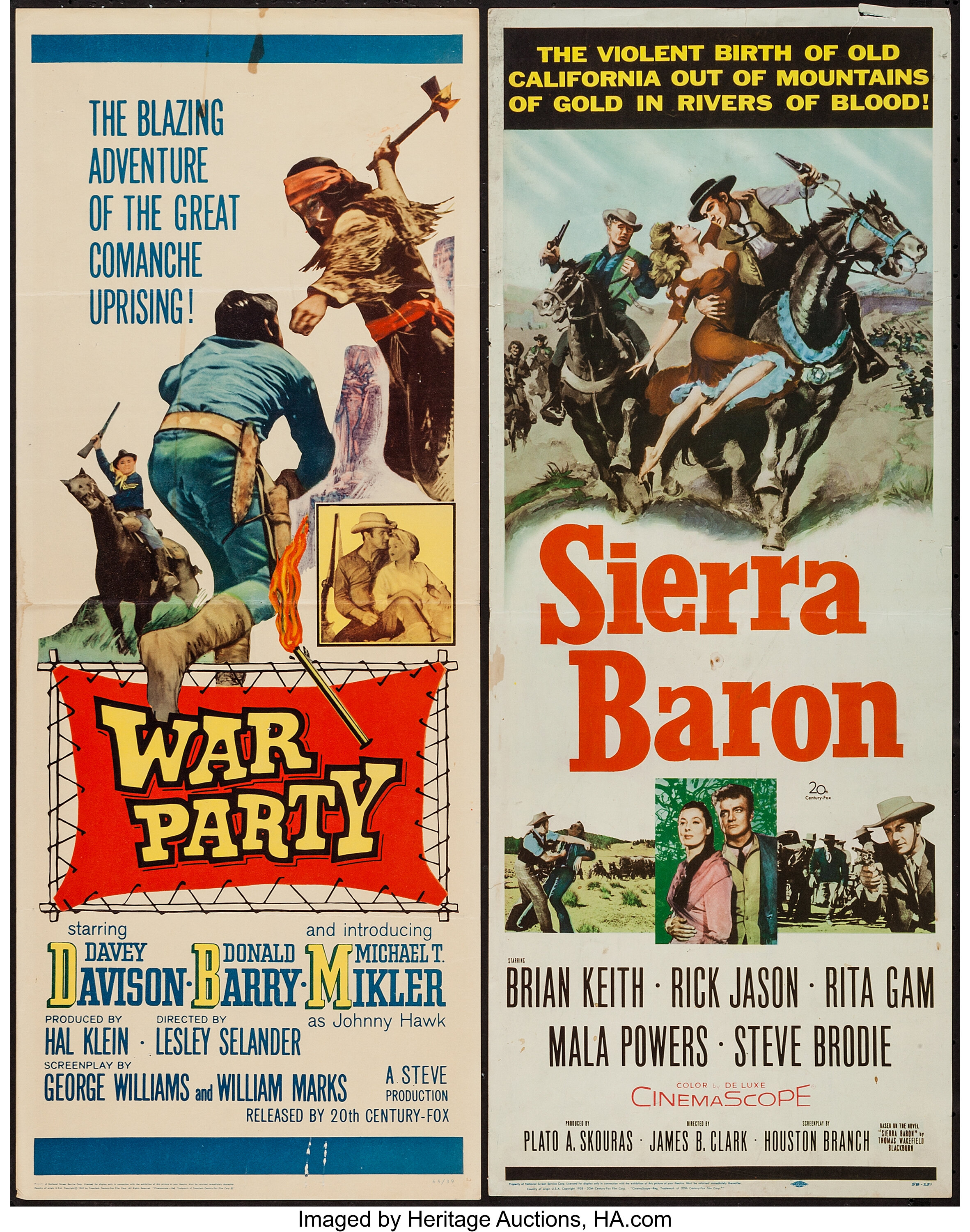 Sierra Baron Others Lot 20th Century Fox 1958 . Inserts 4