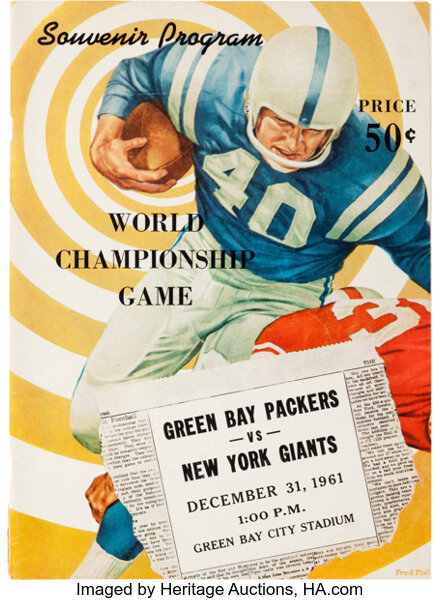 1961 NFL Championship Program & Ticket Stub - Green Bay Packers vs., Lot  #83160