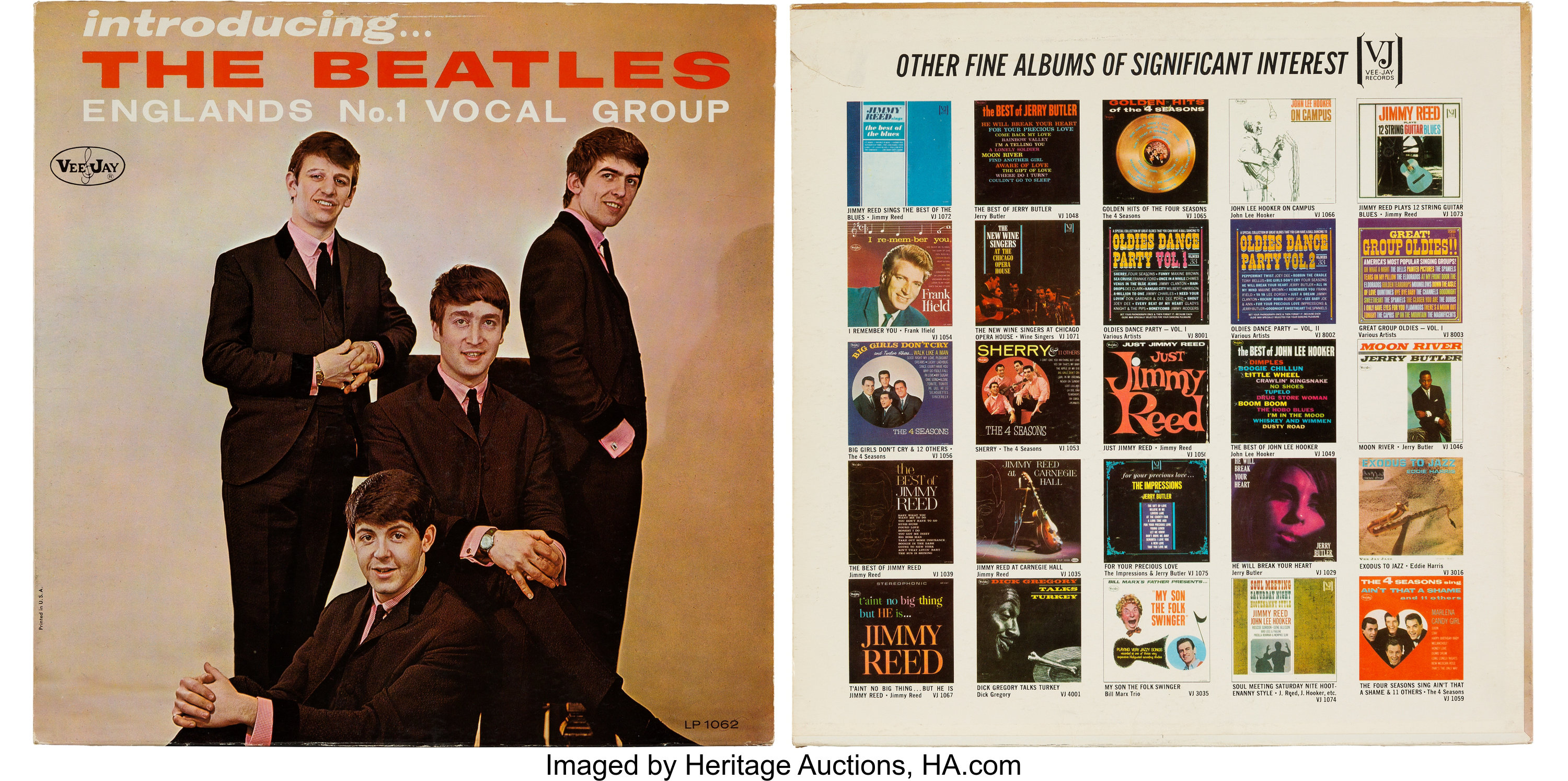 Introducing The Beatles Mono Ad-Back LP (Vee-Jay 1062, 1963