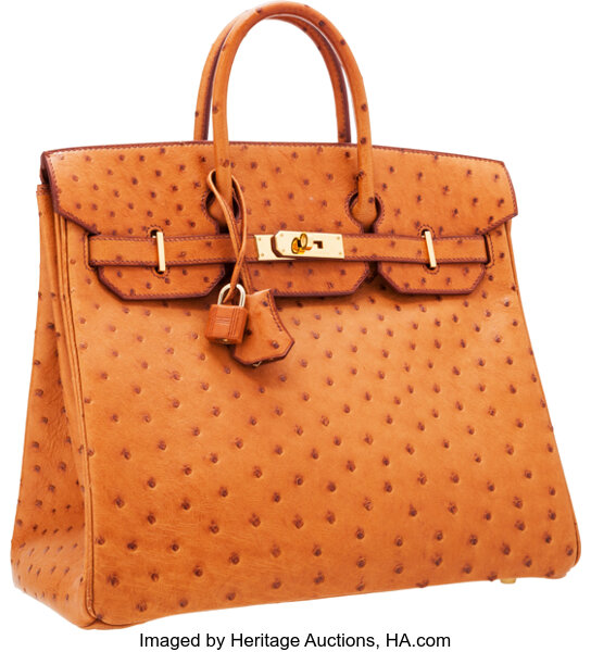 Hermes HAC 50 Cognac Ostrich