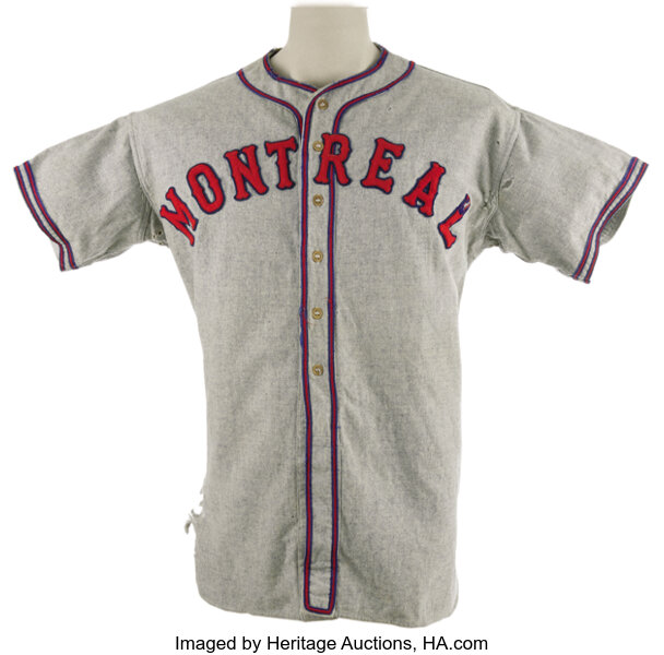 1938 Montreal Royals Game Worn Uniform. Ancient flannel jersey and, Lot  #19636