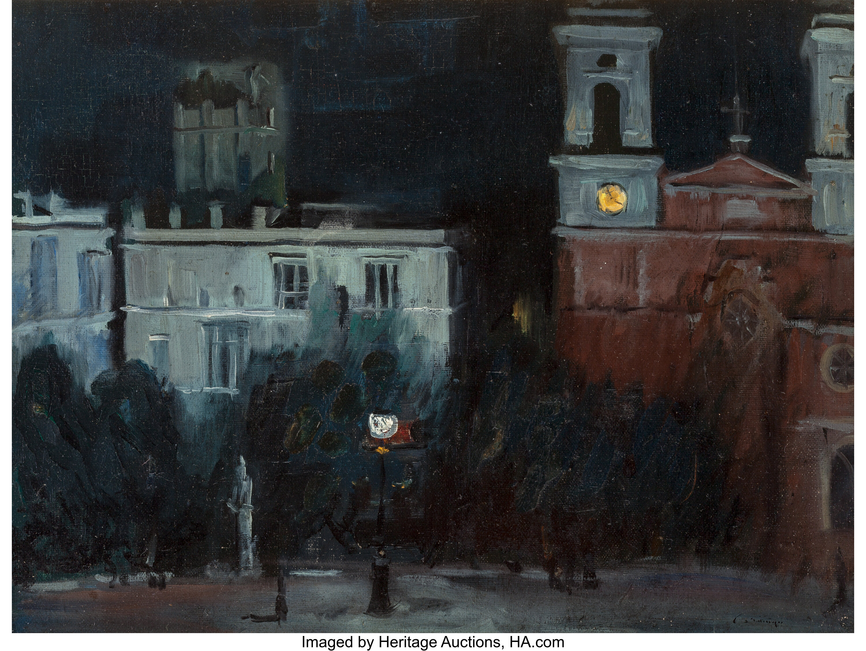 Charles Bittinger American 1870 1970 Night At Cadiz Oil On Lot Heritage Auctions