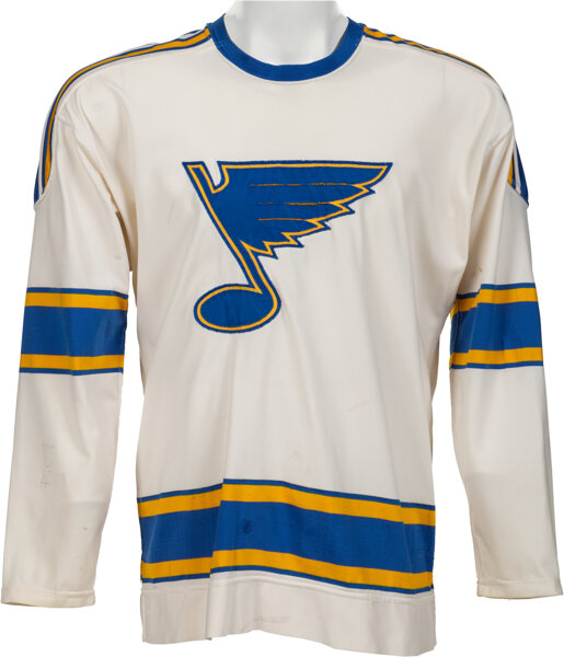 St. Louis Blues #4 Game Issued White Jersey DP12226