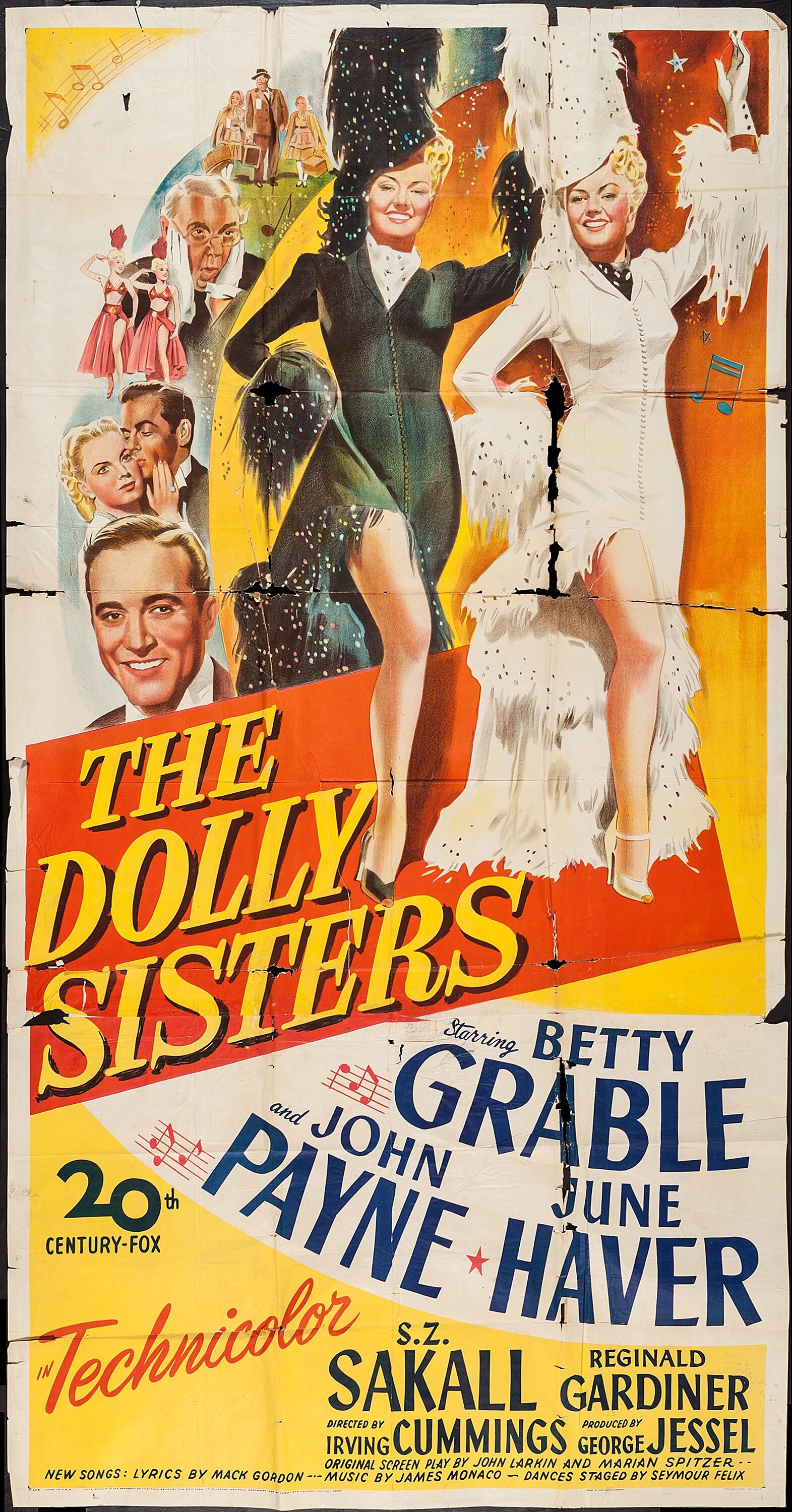 The Dolly Sisters (20th Century Fox, 1945). Three Sheet (41