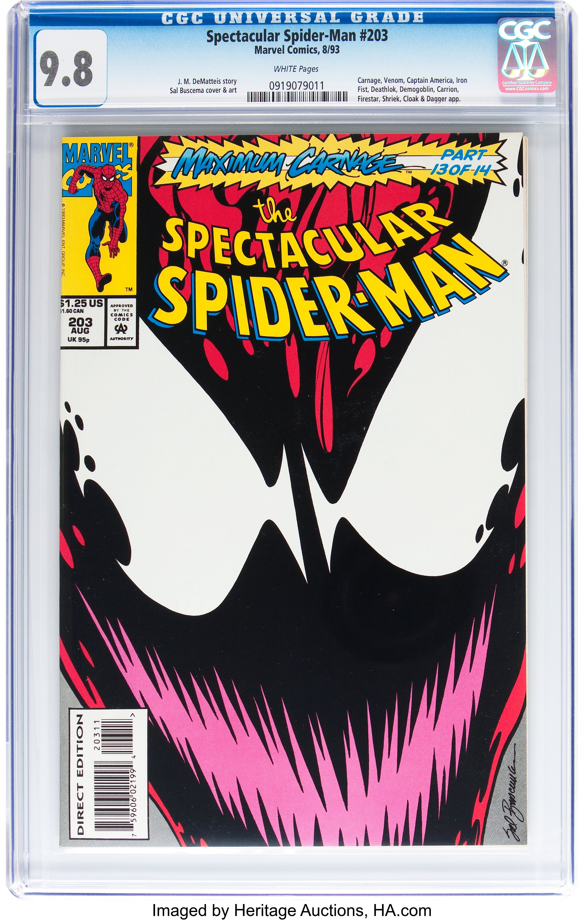 How Much Is The Spectacular Spider-Man #203 Worth? Browse Comic Prices |  Heritage Auctions