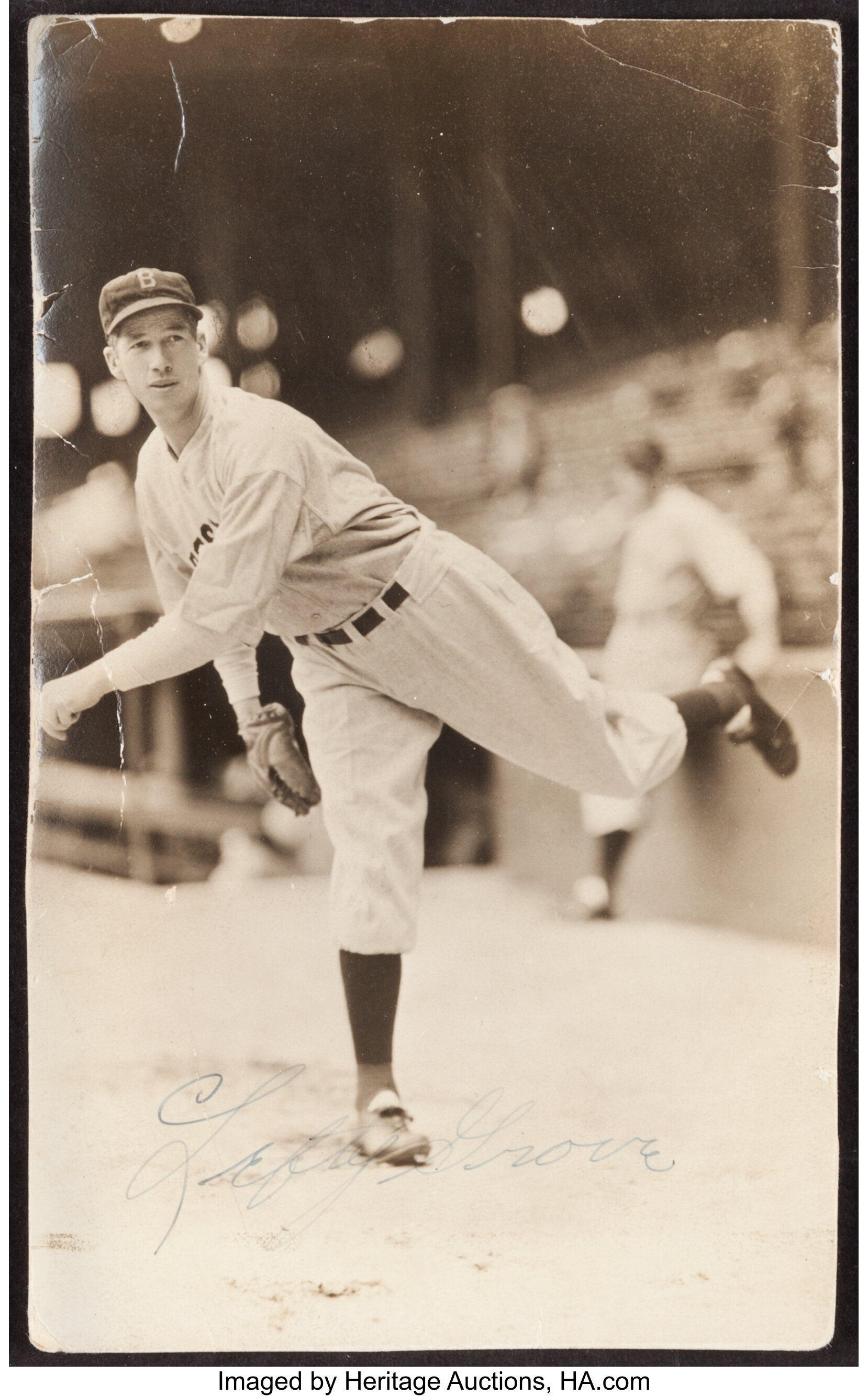 Lefty Grove Signed George Burke Photograph Baseball Lot Heritage Auctions