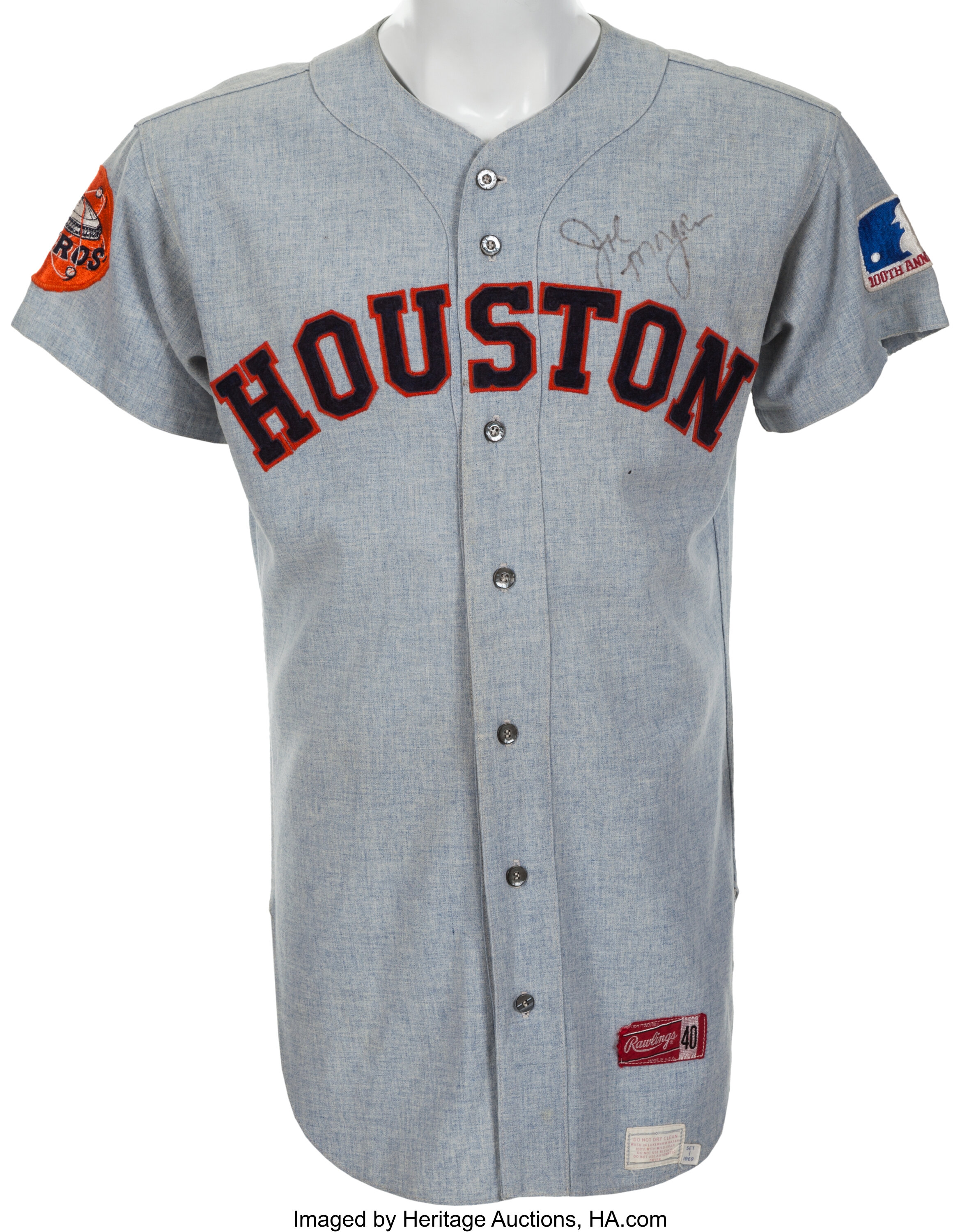 1997-99 Houston Astros #69 Game Issued Grey Jersey DP08374