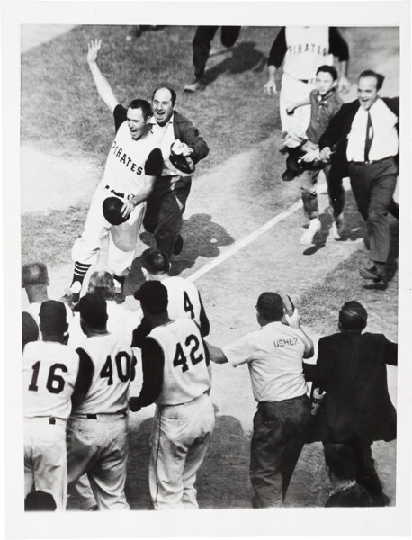 Bill Mazeroski Signed 8x10 Pirates Baseball World Series Celebration P –  Super Sports Center