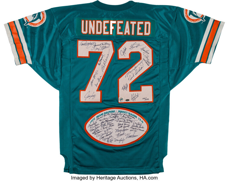 1972 Miami Dolphin Perfect Season Jersey Signed by (23) Griese, Cson –