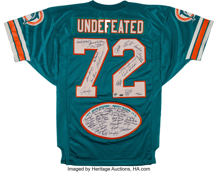 1972 Miami Dolphins Autographed Football Jersey