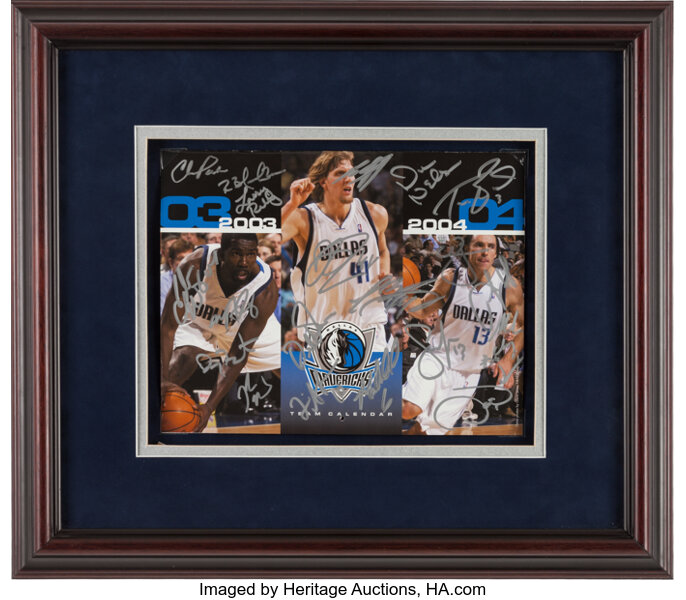 Dallas Mavericks 2014-15 Team Signed Basketball 13 Signatures w