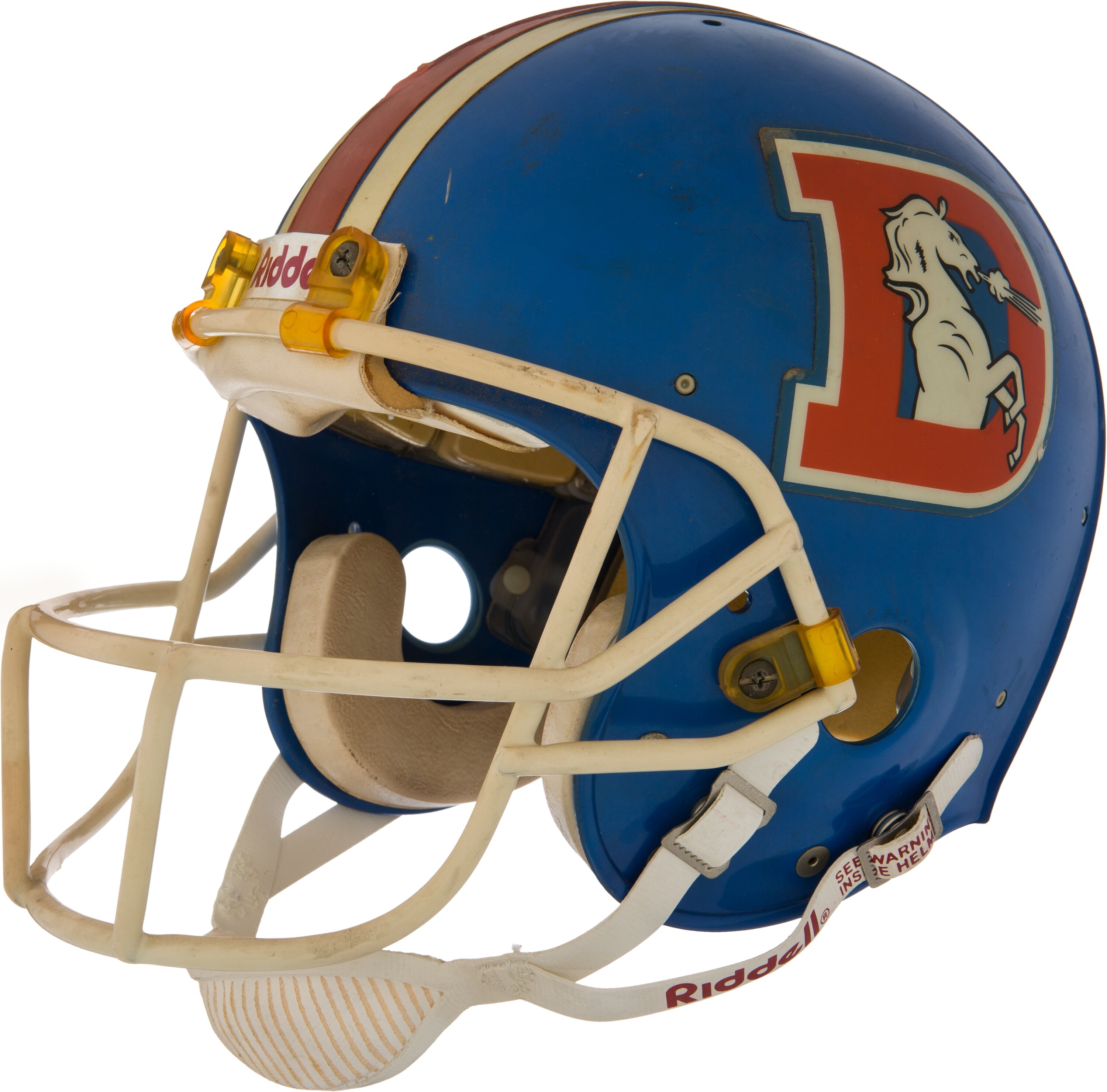 1986 John Elway Game Worn Denver Broncos Helmet. Football