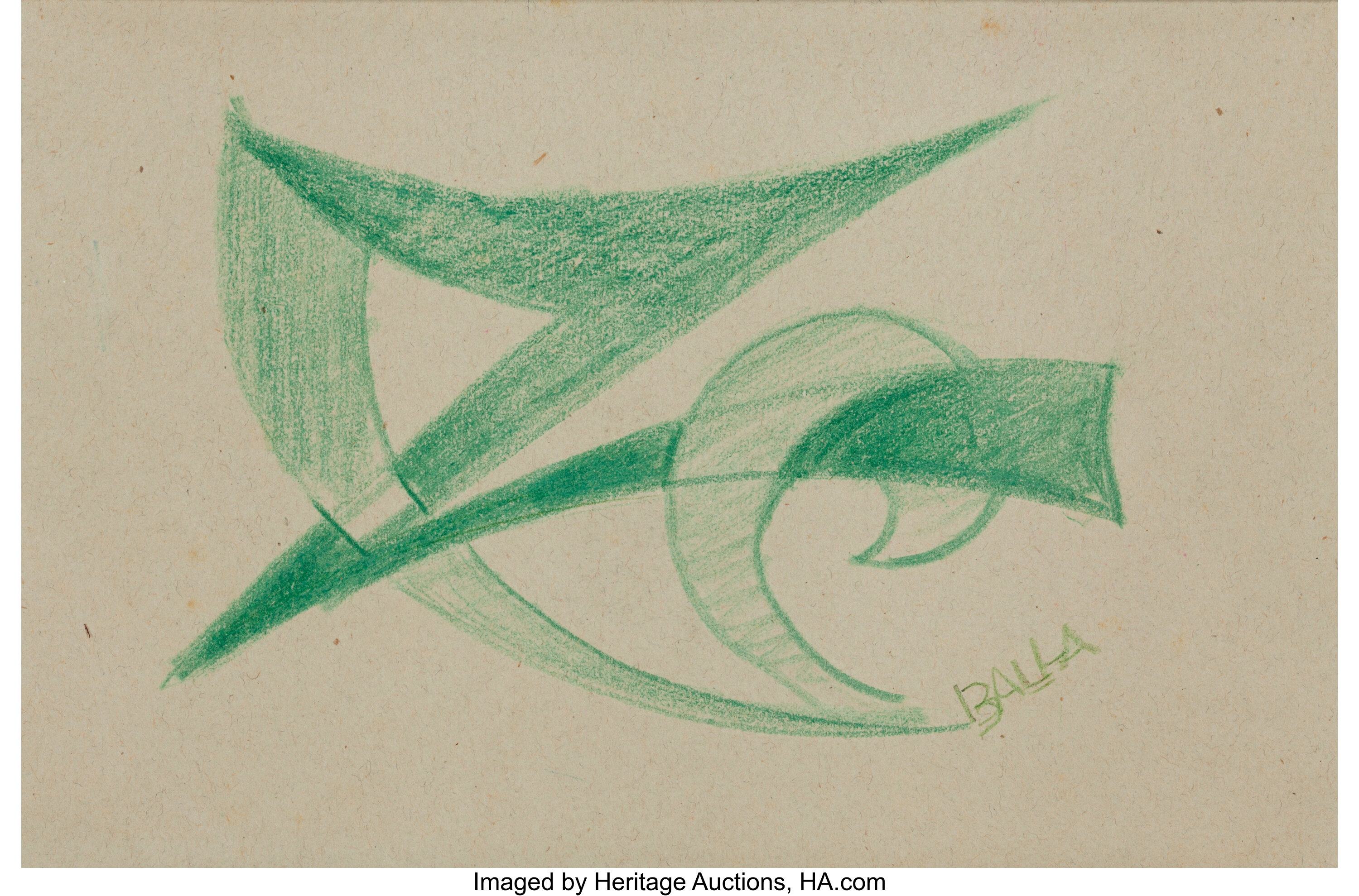 Image of Tourbillon, Speed Lines, 20th century (drawing) by Balla, Giacomo  (1871-1958)