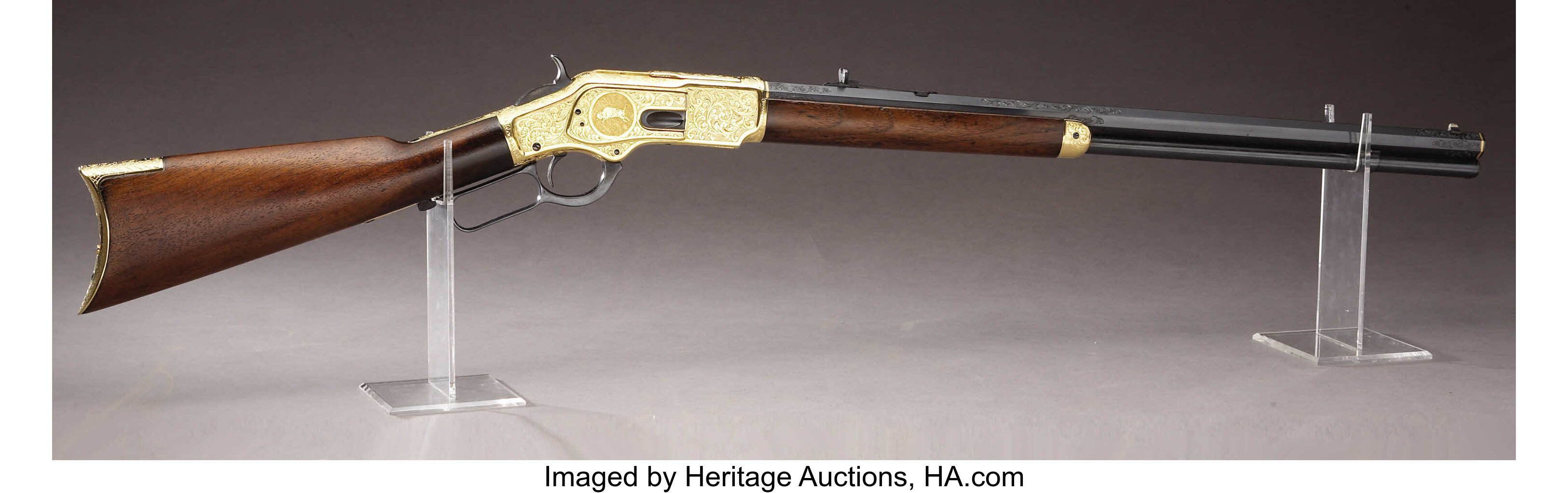 Engraved Winchester Lever Action Rifle, USA 1873 - Irongate Armory