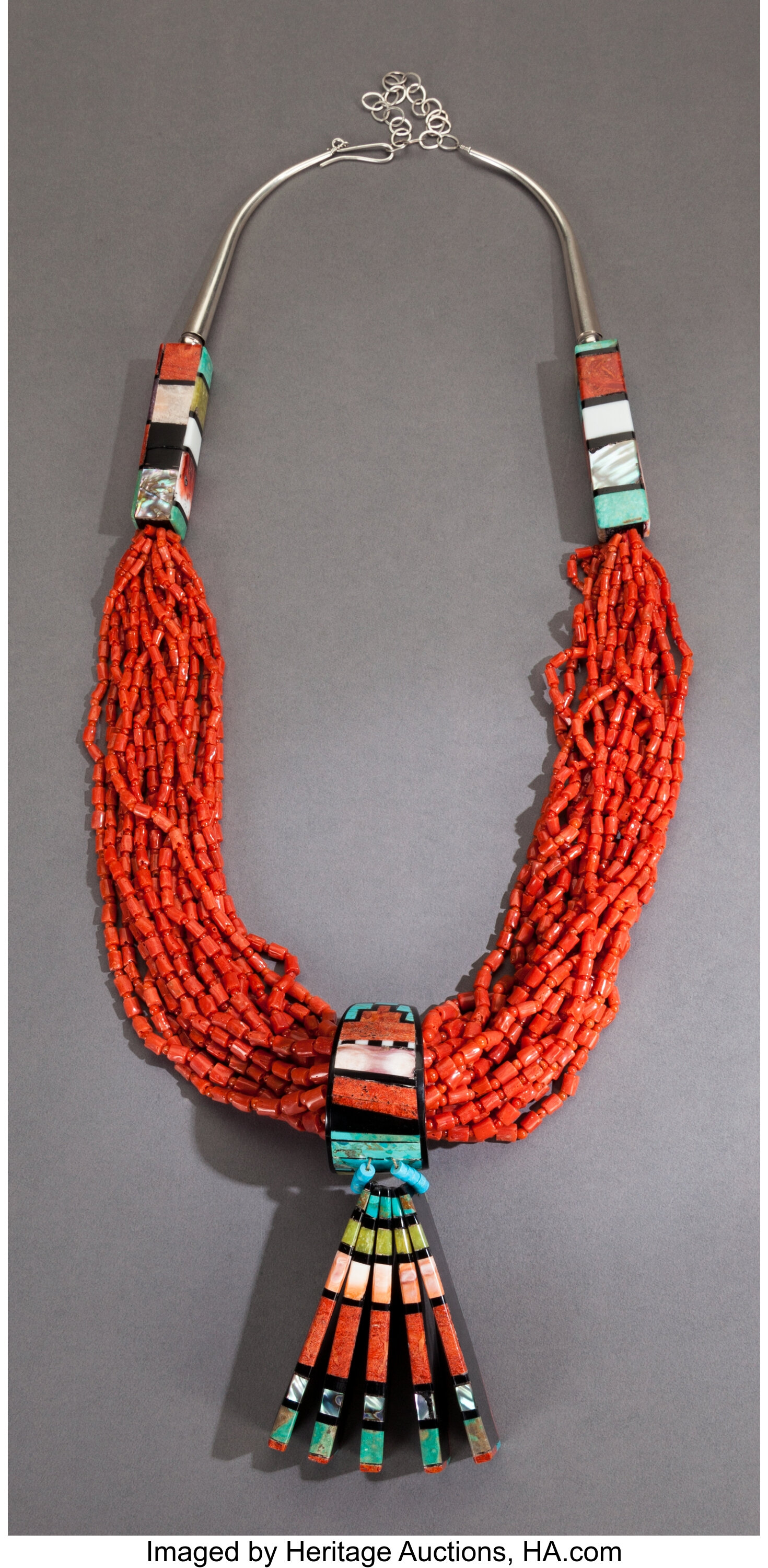 A Santo Domingo Coral Necklace. Donald Crespin. C. 1980 Other 