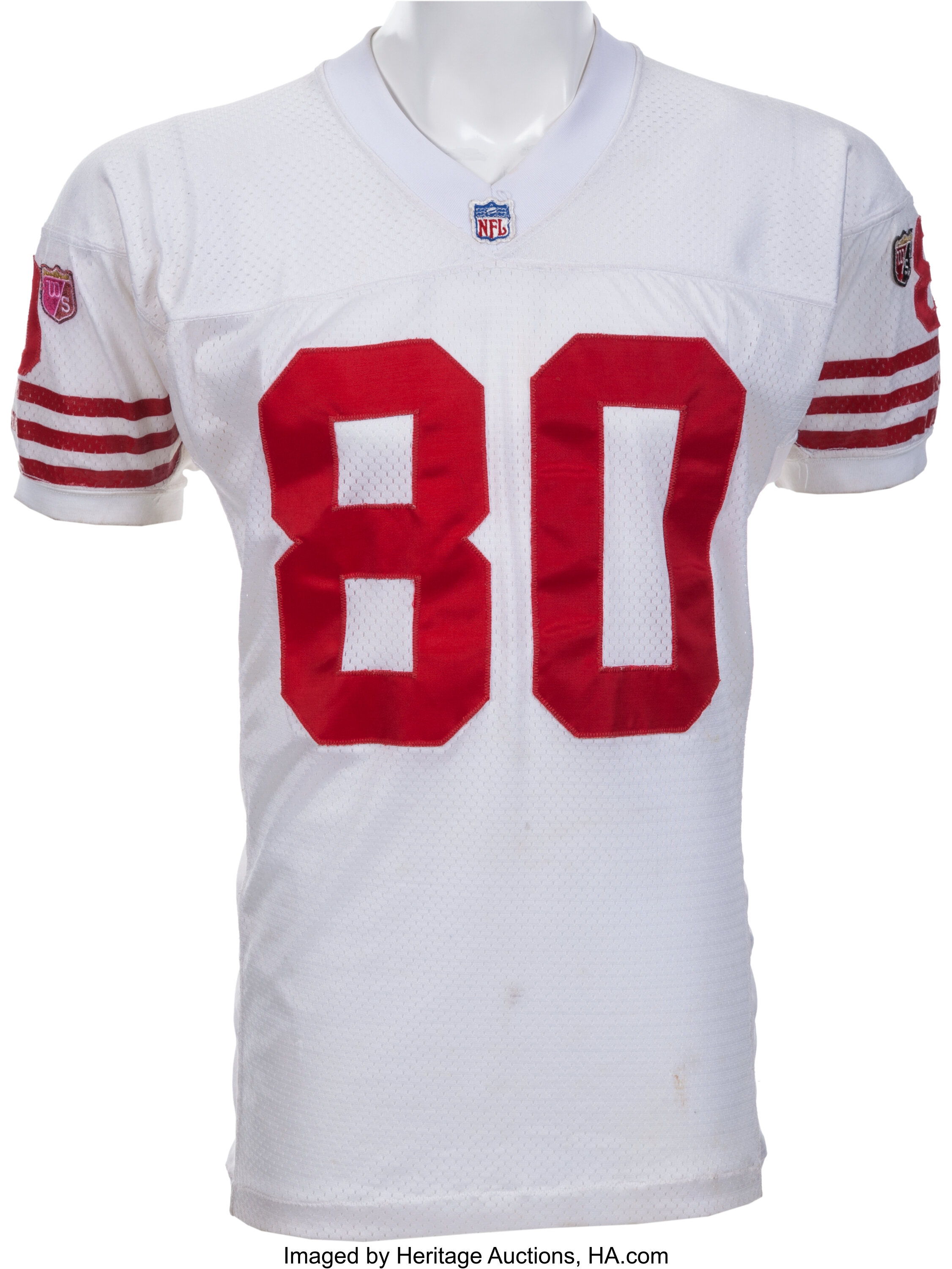 Lot Detail - 1994 JERRY RICE SIGNED SAN FRANCISCO 49ERS GAME WORN JERSEY  FROM SUPER BOWL XXIX WINNING SEASON (RICE LOA, TEAMMATE PROVENANCE)