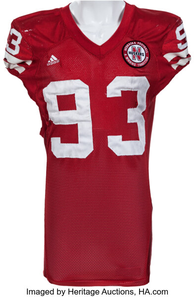 2009 Ndamakong Suh Game Worn, Signed Nebraska Cornhuskers Jersey, Lot  #82350