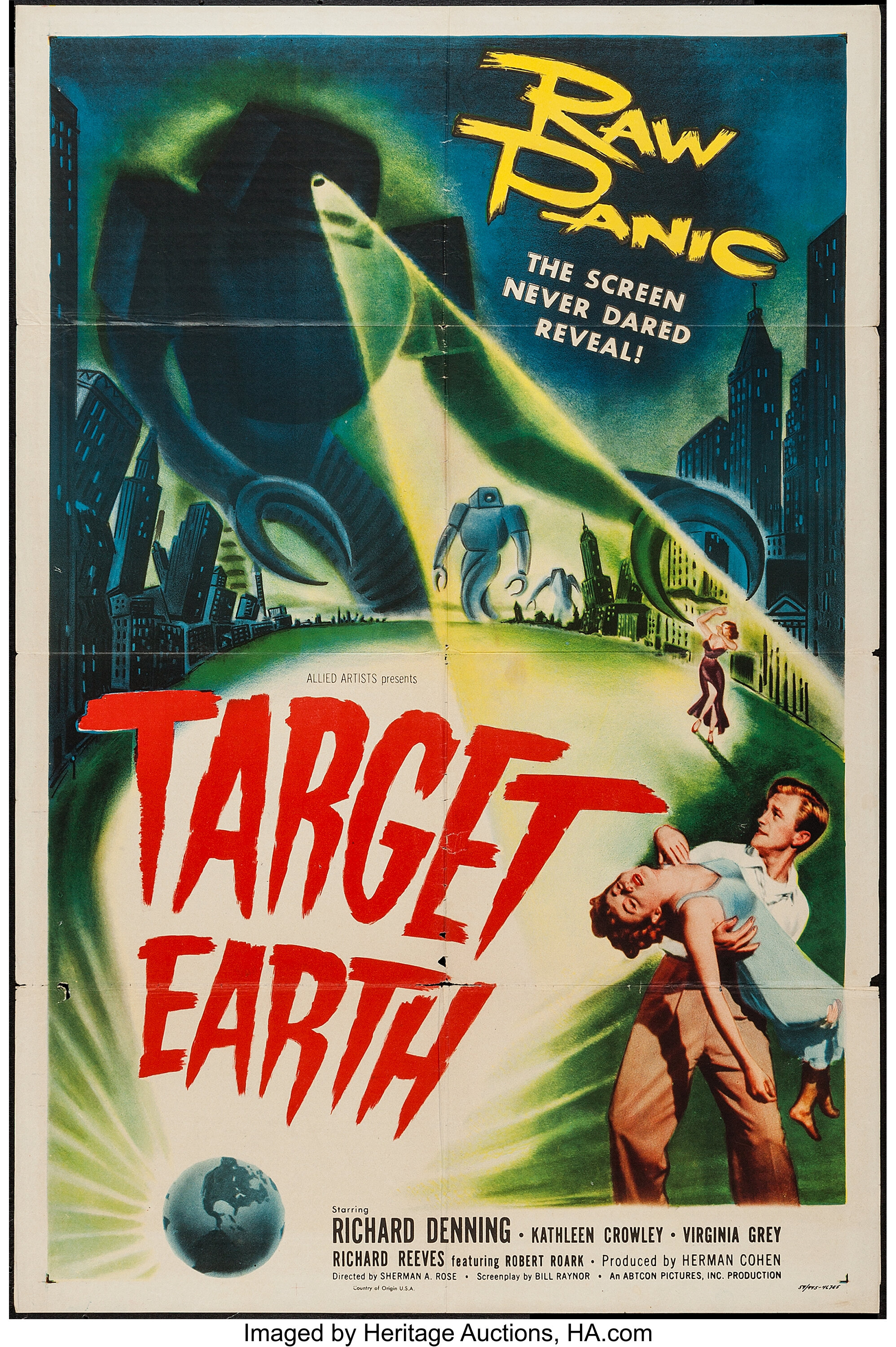 Target Earth (Allied Artists, 1954). One Sheet (27