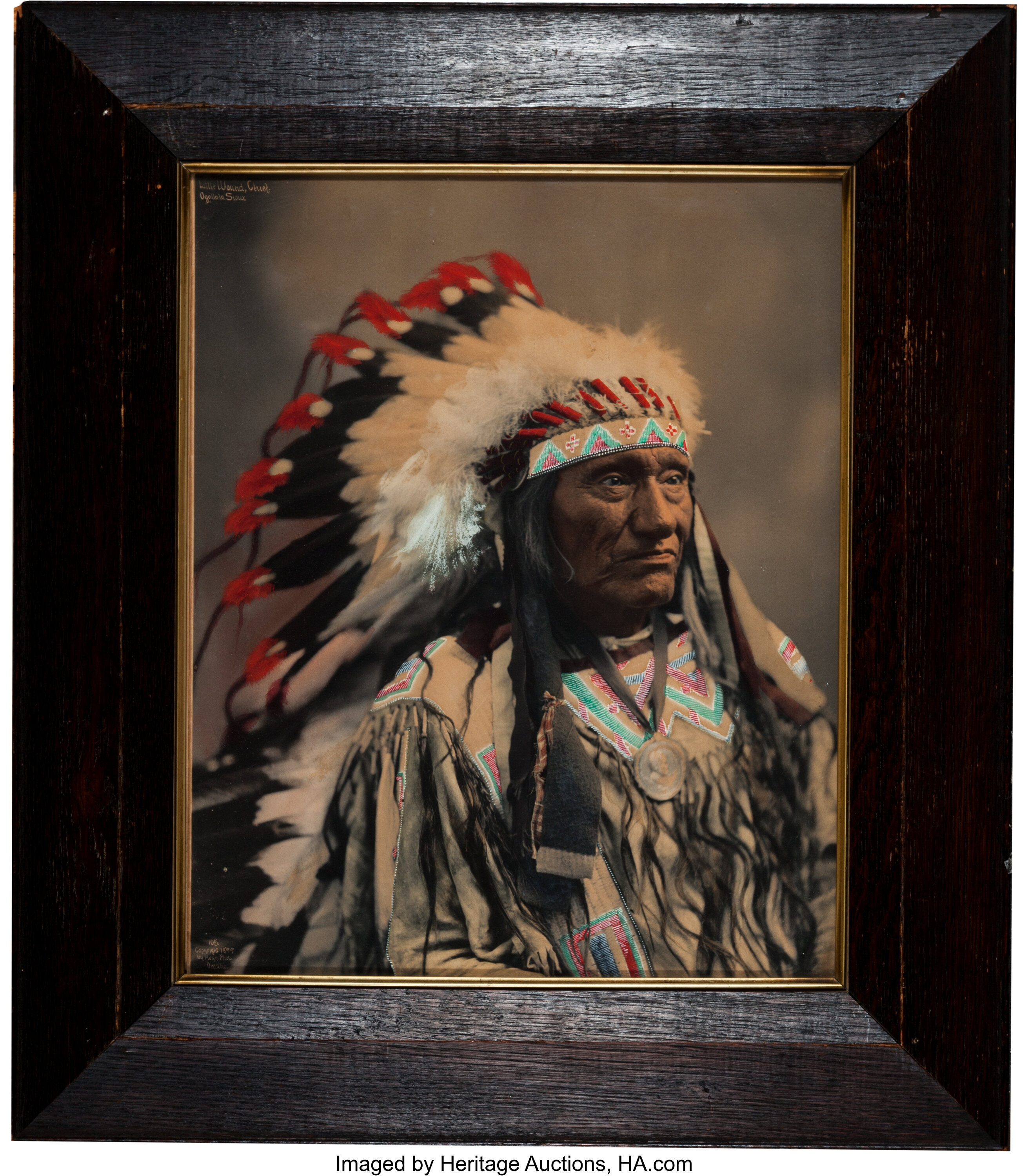 HERMAN HEYN. Little Wound, Chief Ogallala Sioux. c. 1899... | Lot ...