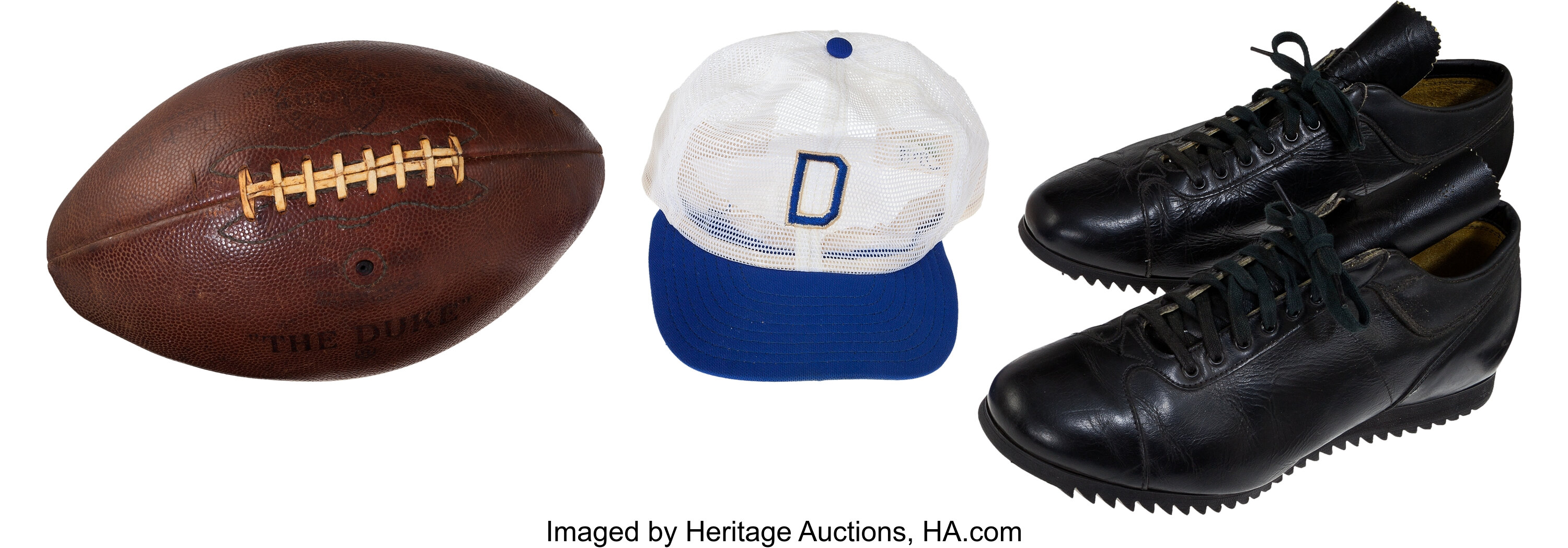 1983 Tom Landry Personally Worn Dallas Cowboys Cap, Shoes and, Lot #82358