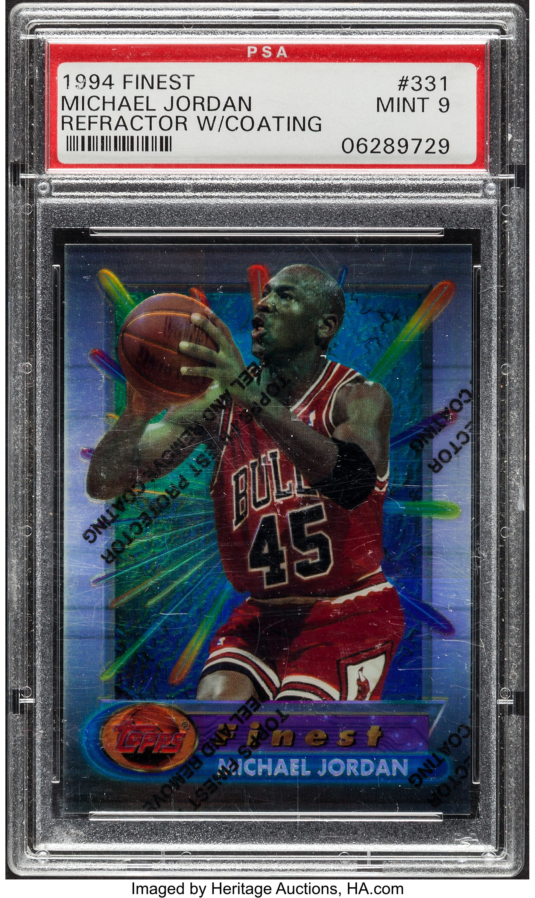 1994 Finest Refractor Michael Jordan, with Coating #331 PSA Mint 
