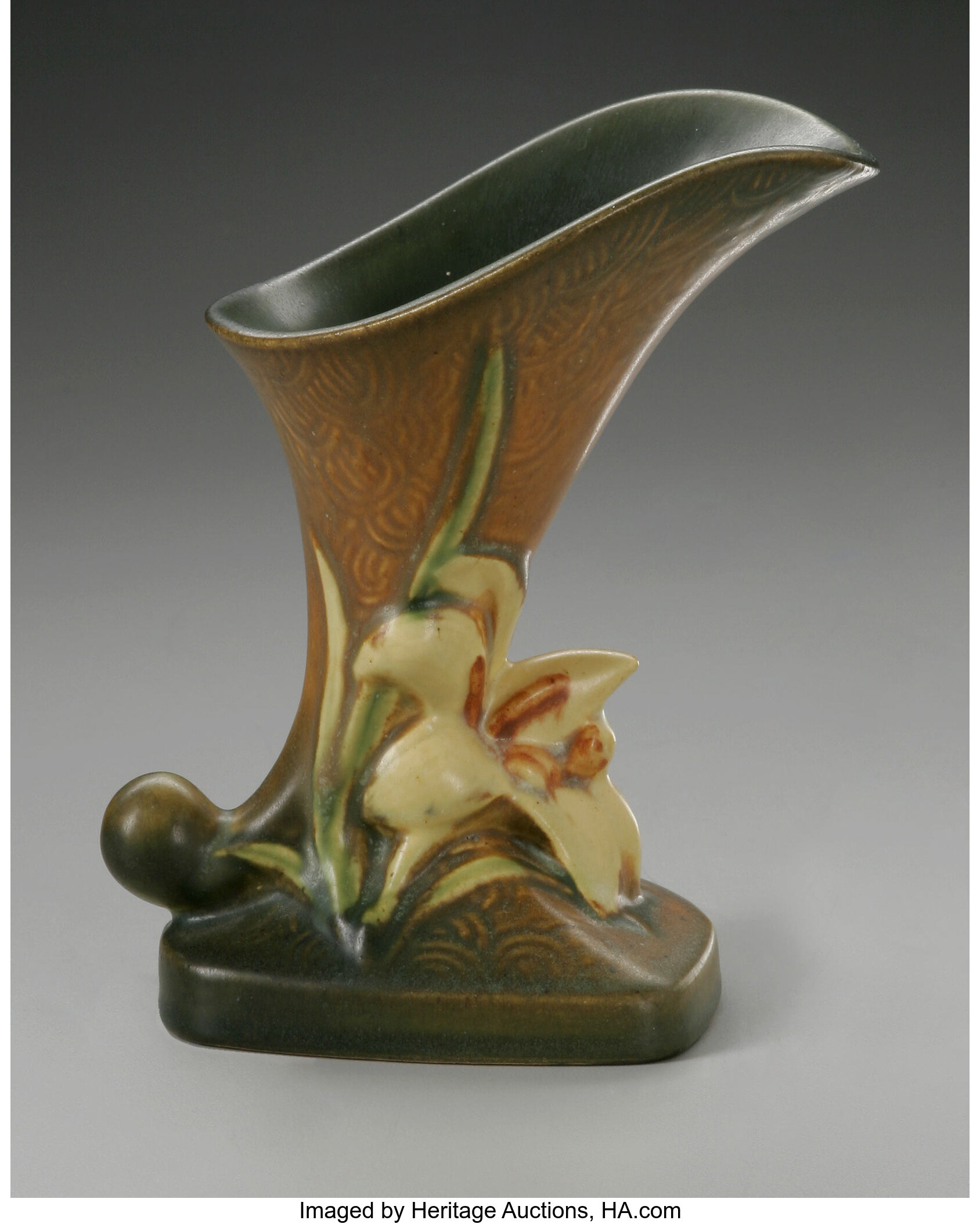 An American Pottery Vase Roseville Designed 1946 Of Zephyr