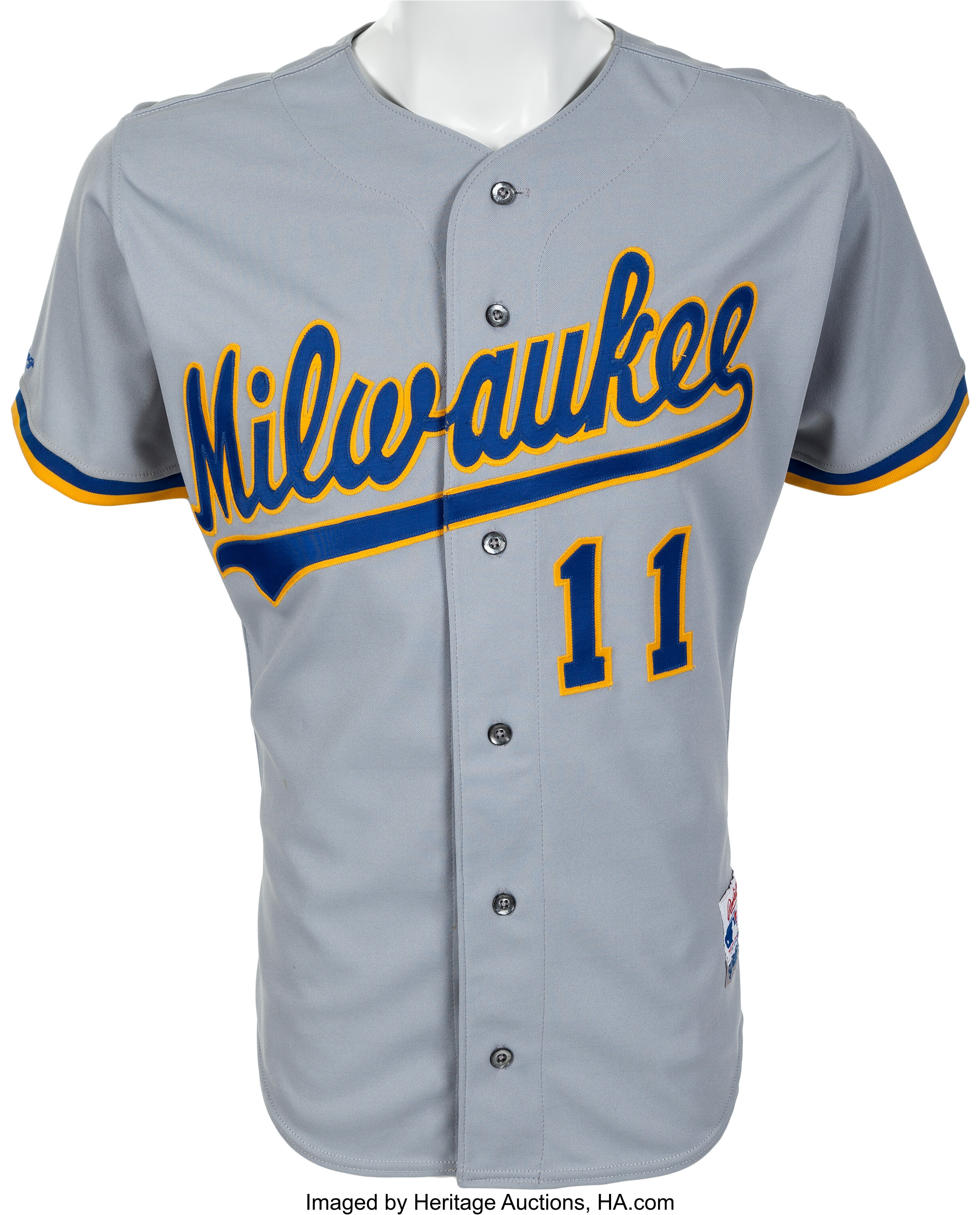 Lot Detail - Robin Yount Signed 1993 Milwaukee Brewers Game Used Home Jersey  (MEARS LOA)