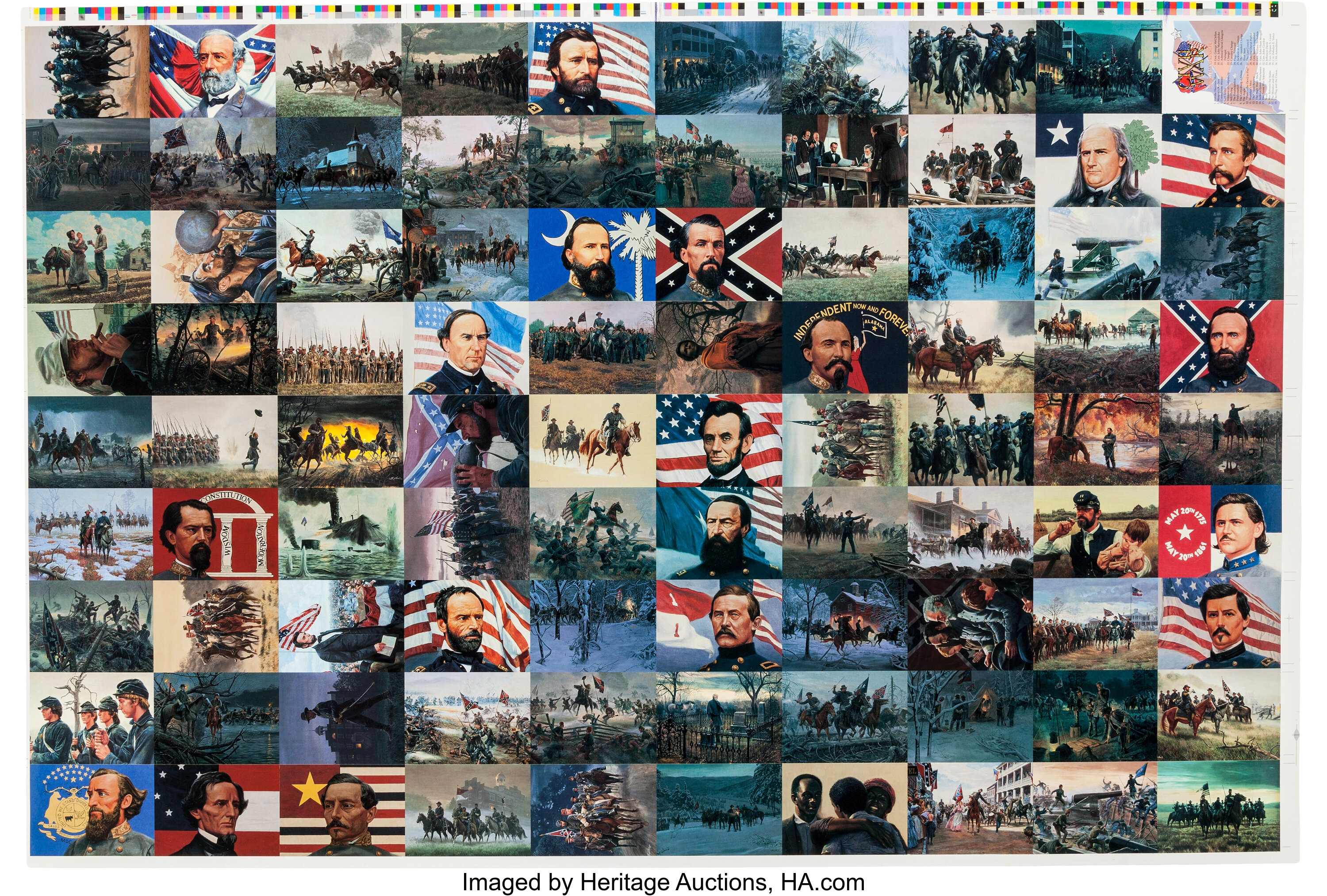 Mort Kunstler Civil War Trading Card Uncut Sheet Group (Keepsake | Lot  #10569 | Heritage Auctions