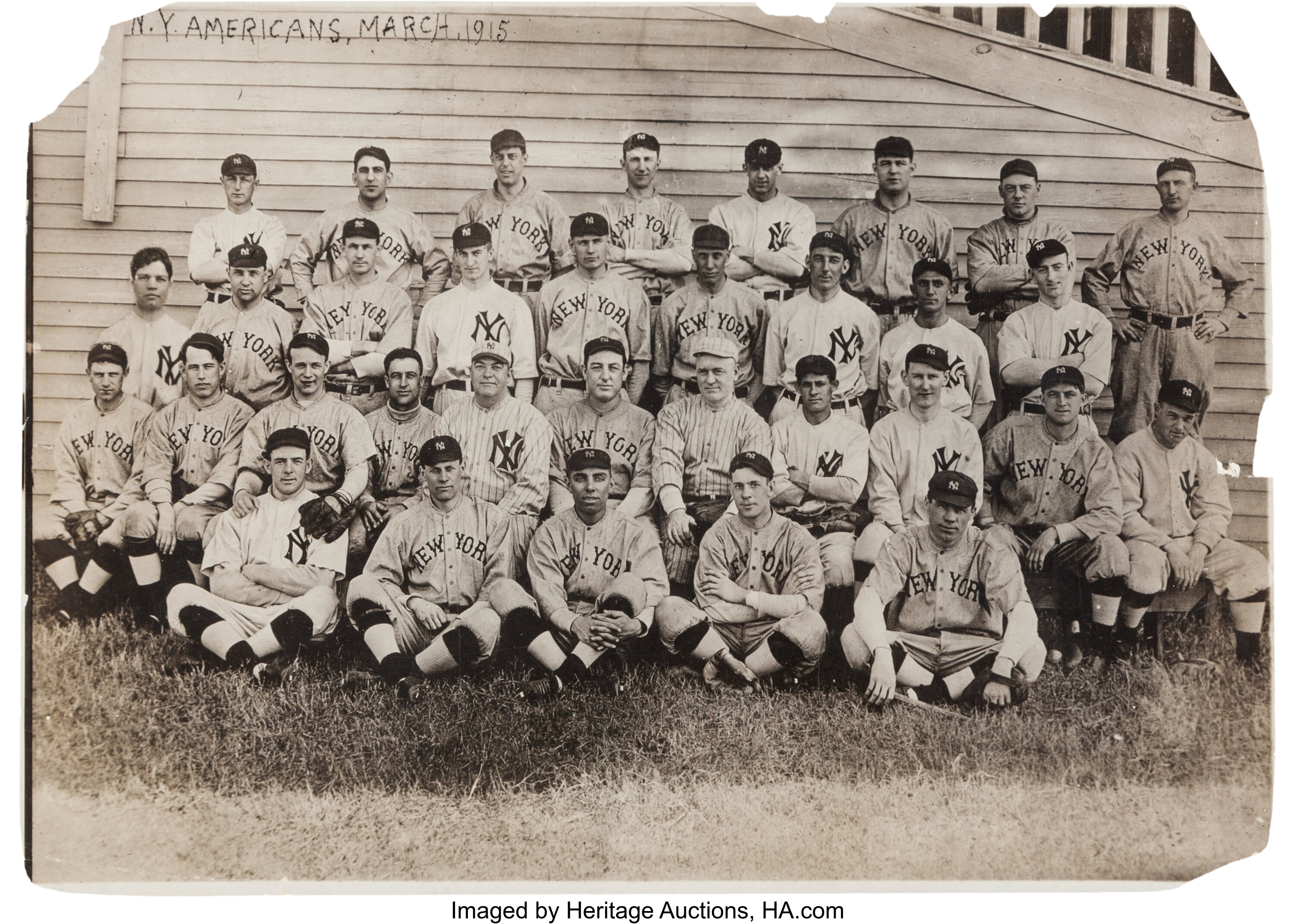 New York Yankees Photo (1915) - Game-worn 1915 New York Yankees