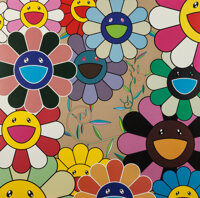 313: TAKASHI MURAKAMI, MOCA Flowerball chargers, set of two < 20, 21 Art:  The LA Edition, 1 August 2023 < Auctions
