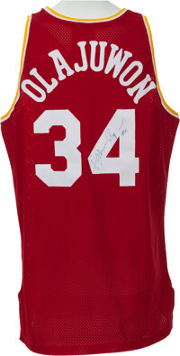 Lot Detail - Late 1990s Hakeem Olajuwon Houstan Rockets Game-Used