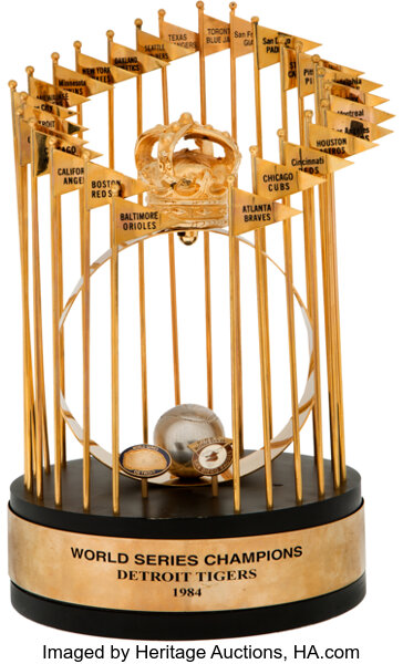 1984 Detroit Tigers World Series Championship Trophy Presented to, Lot  #82061