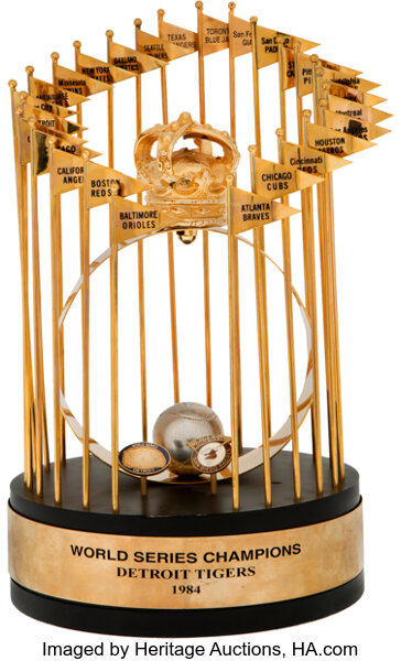 1984 Detroit Tigers World Series Championship Trophy. Baseball, Lot  #82088