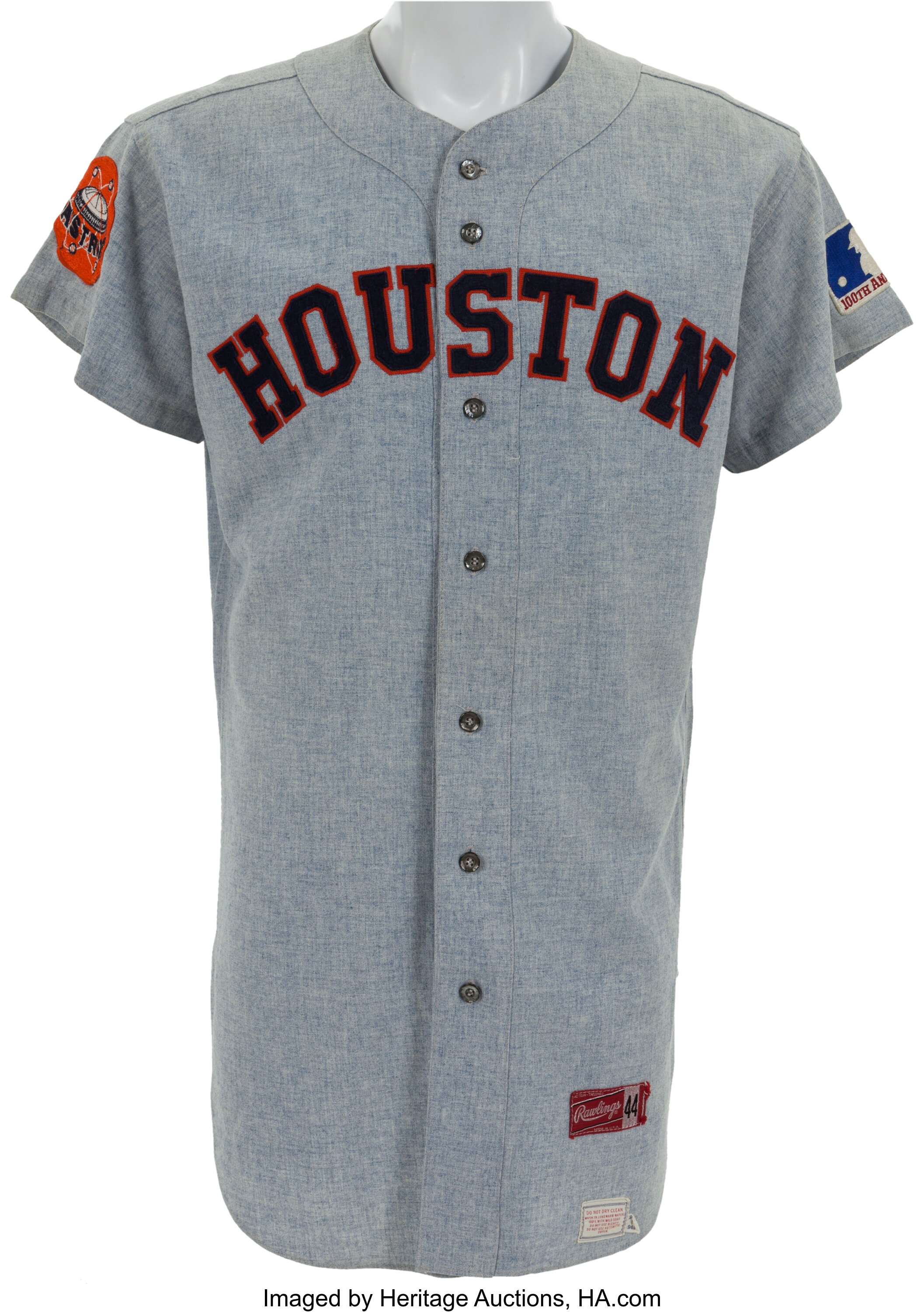 1972 Larry Dierker Game Worn Houston Astros Jersey. Baseball, Lot  #81249