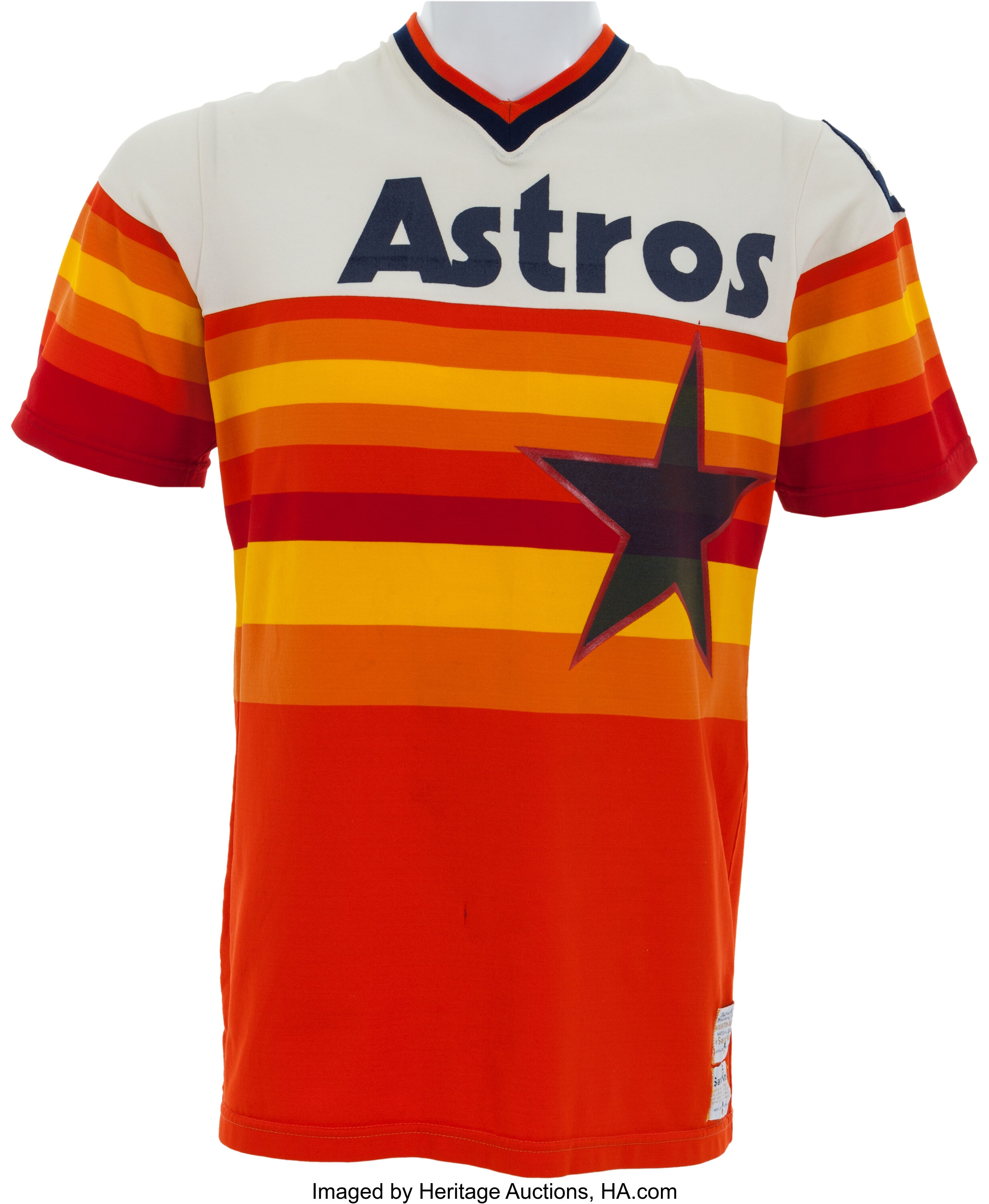 1975 Jose Cruz Game Worn Houston Astros Jersey--One Year Style!, Lot  #82136