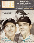 Mickey Mantle & Roger Maris Autographed Framed 7x10 Magazine Page Phot — RSA