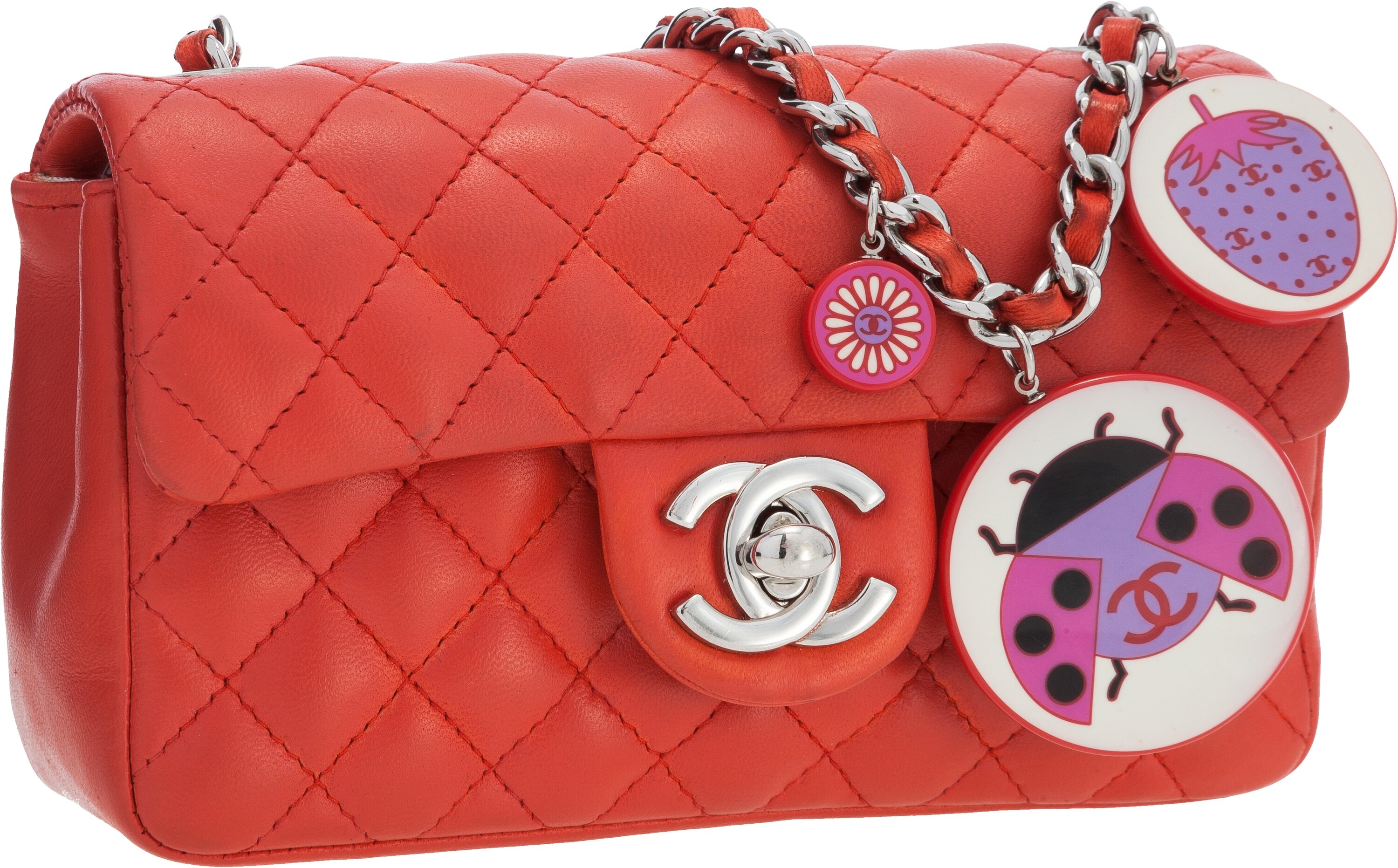 Chanel 2003 Limited Edition Mini Red Ladybug Flap Bag · INTO