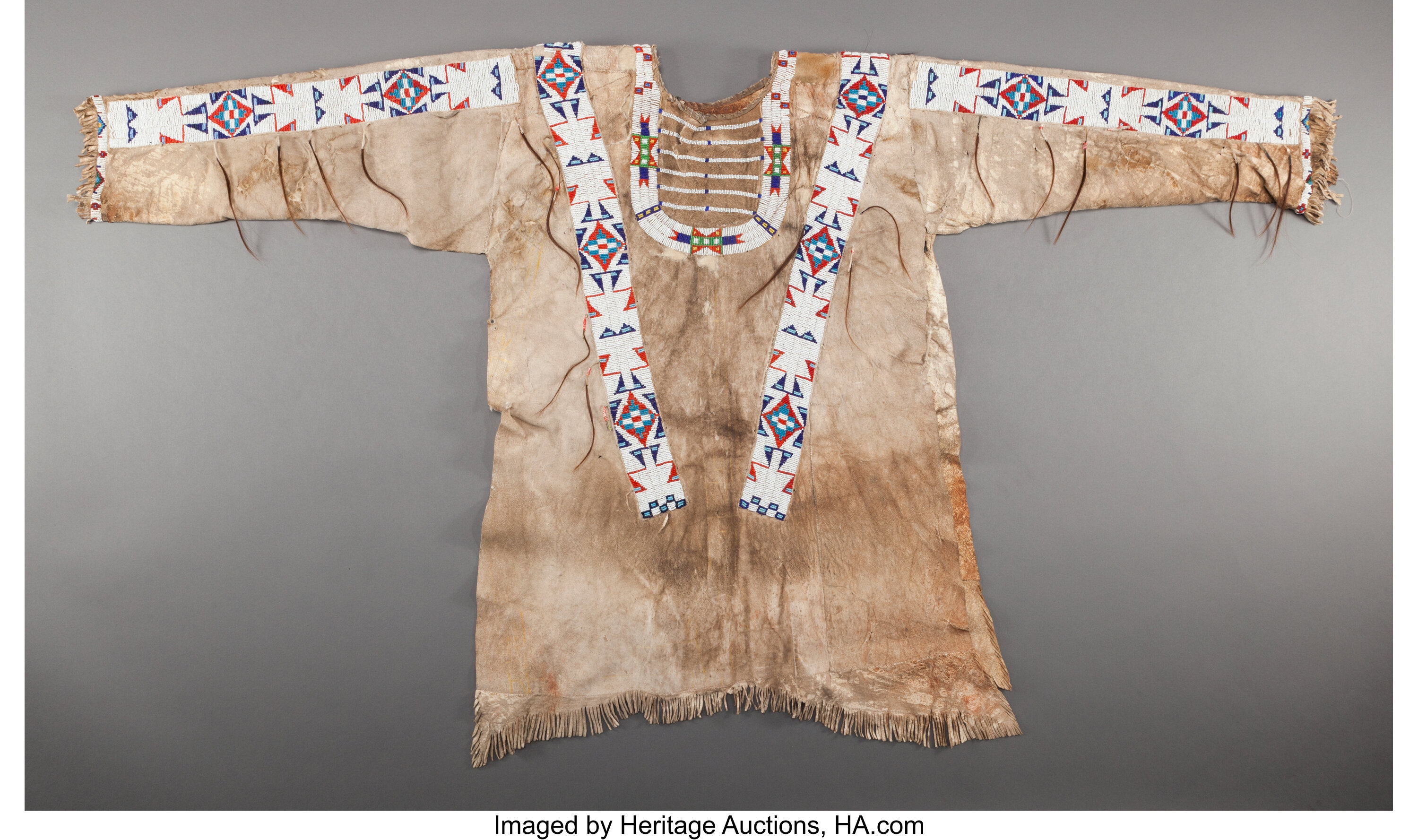 Sold at Auction: Sioux Beaded War Shirt from Yankton Indian Museum