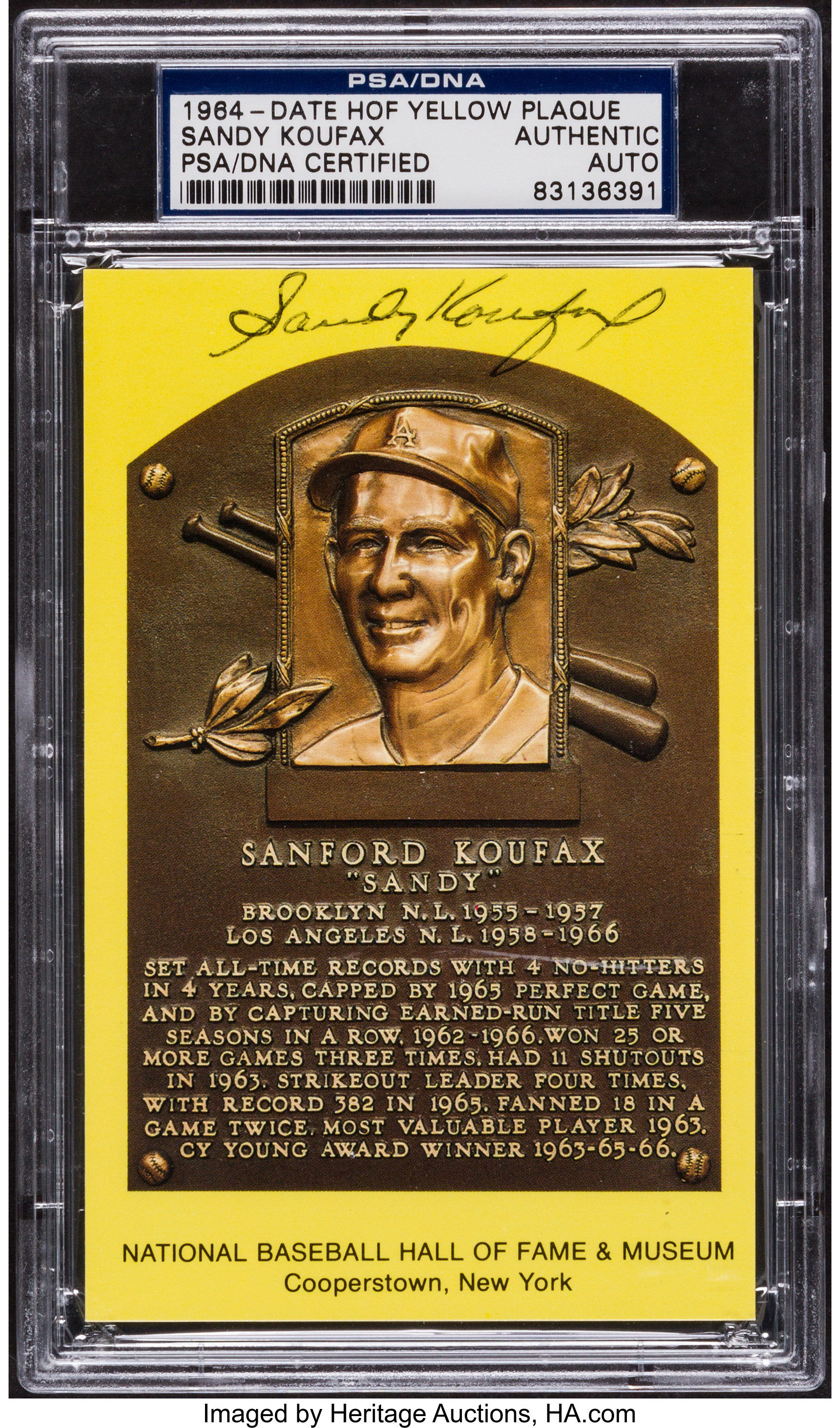 Koufax, Sandy  Baseball Hall of Fame