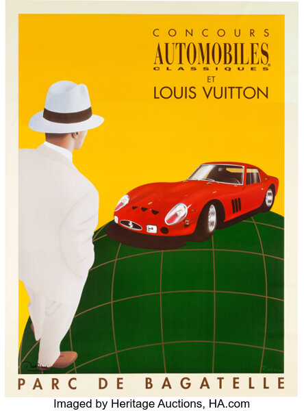 Louis Vuitton Bagatelle Concours d'Elegance event poster by Razzia