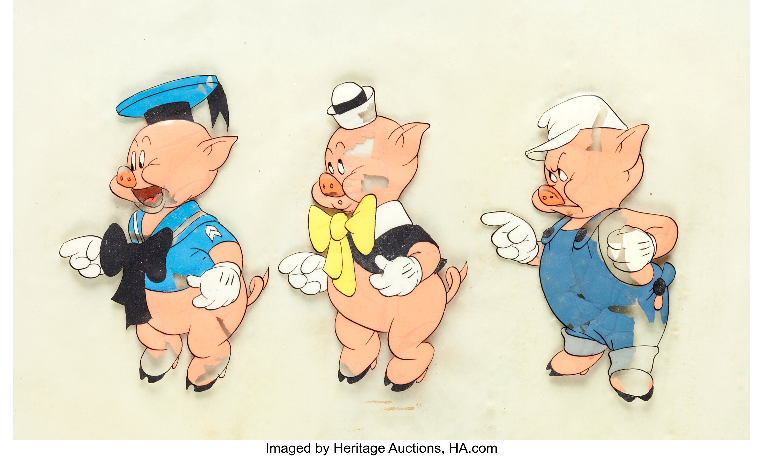 The Practical Pig Three Little Pigs Color Model Cel (Walt Disney, | Lot