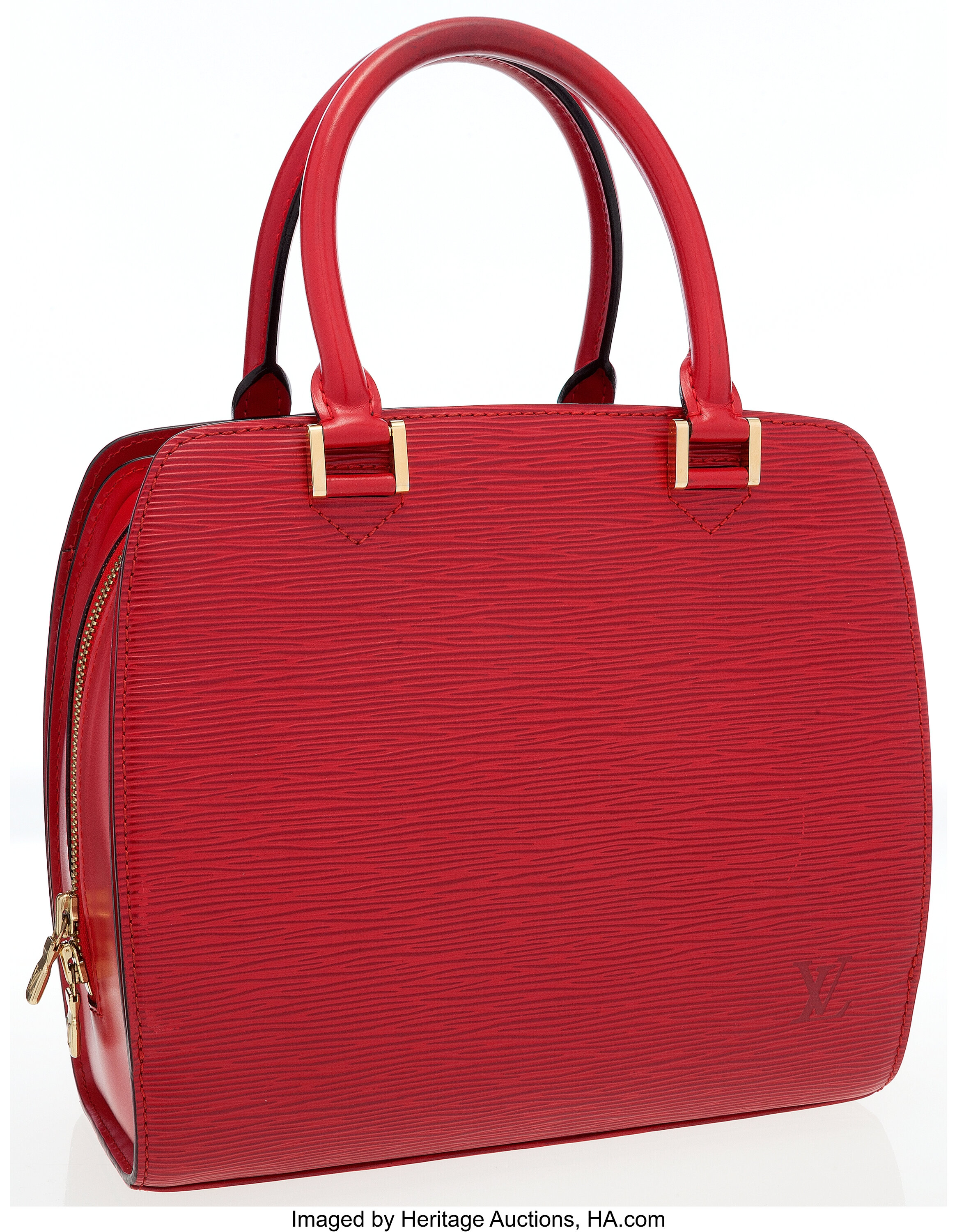 Sold at Auction: Louis Vuitton, Louis Vuitton Red Epi Leather Pont-Neuf  Handle Bag