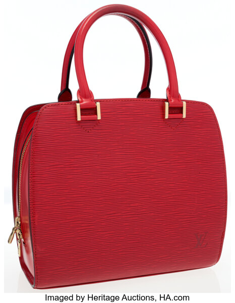 Sold at Auction: Louis Vuitton, Louis Vuitton Red Epi Leather Pont-Neuf  Handle Bag