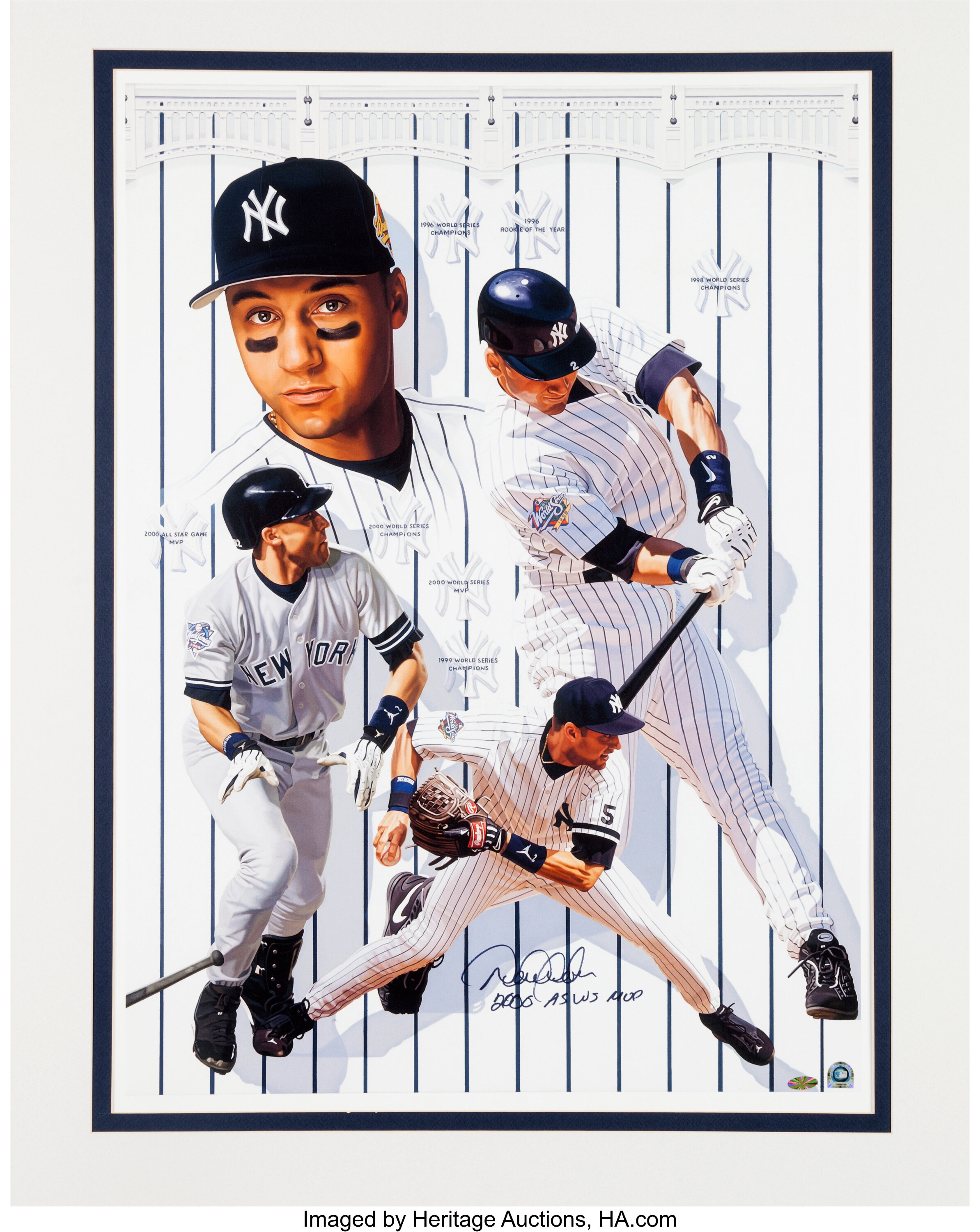 Lot Detail - Derek Jeter Autographed 1999 World Series New York