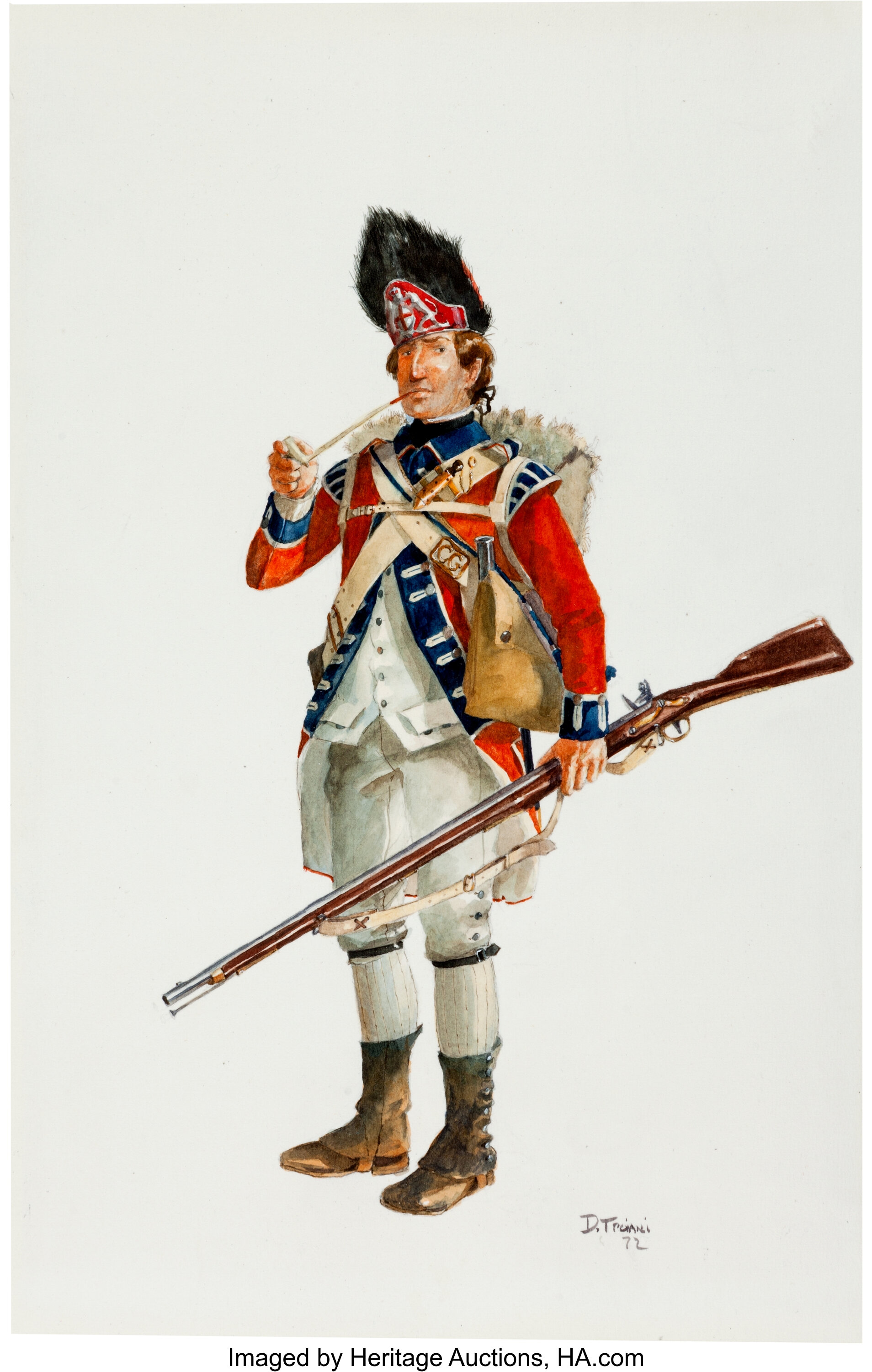 Revolutionary War Original Don Troiani Watercolor.... Art Lot 49514