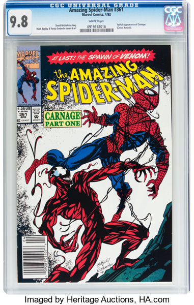 Modern Age (1980-Present):Superhero, The Amazing Spider-Man #361 (Marvel, 1992) CGC NM/MT 9.8 White pages....